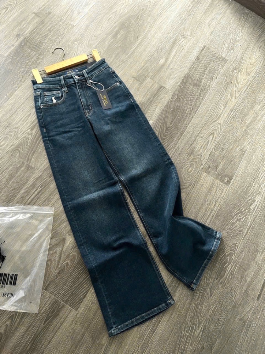 QUẦN JEAN SUÔNG POLO XANH ĐẬM THÊU NGỰA