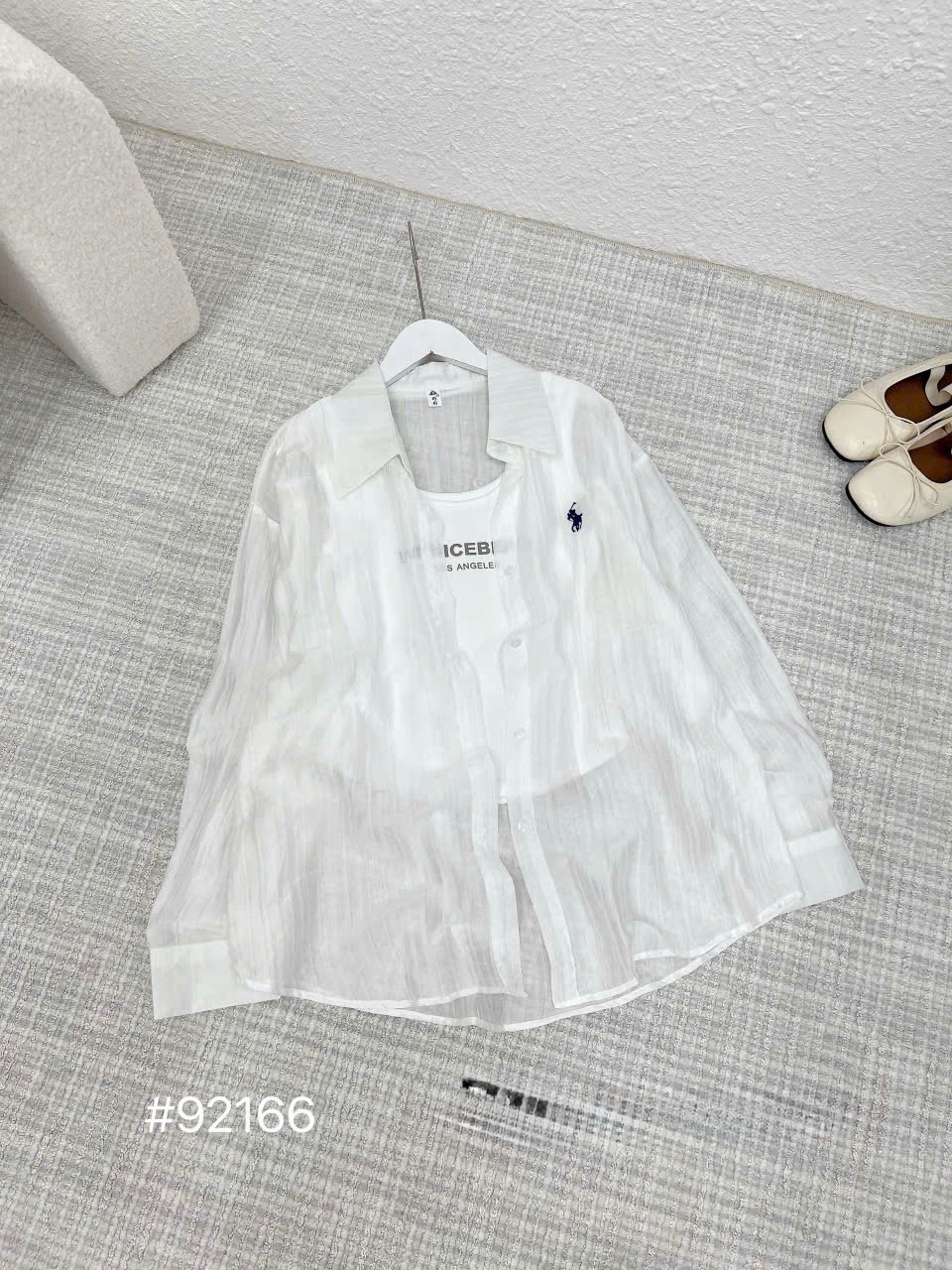 SÉT ÁO SƠ MI TƠ QCCC THÊU NGỰA MIX ÁO M92166