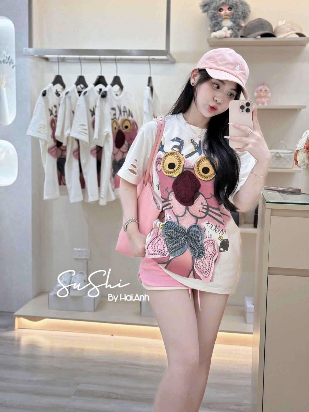 ÁO PULL CỘC BÁO HỒNG QCCC