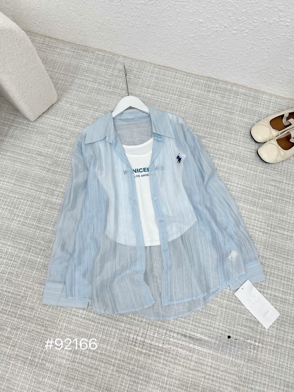 SÉT ÁO SƠ MI TƠ QCCC THÊU NGỰA MIX ÁO M92166