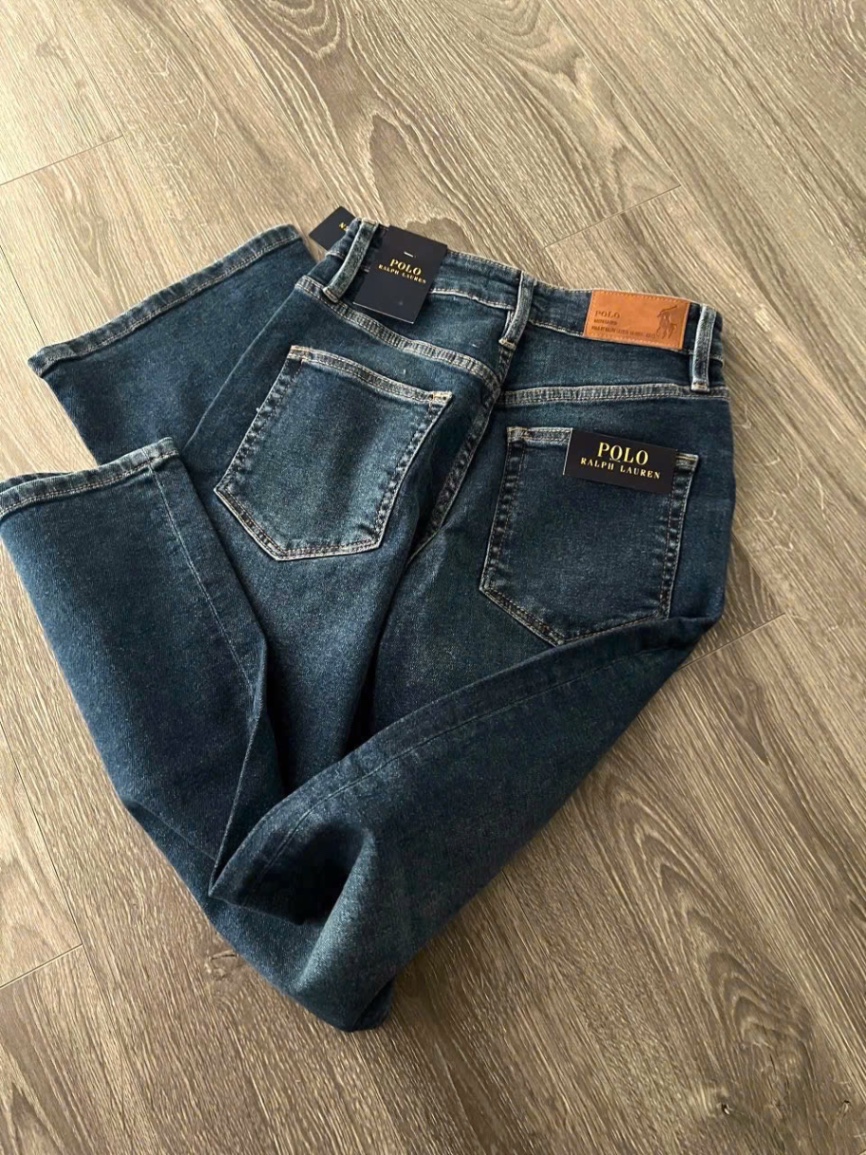 QUẦN JEAN SUÔNG POLO XANH ĐẬM THÊU NGỰA