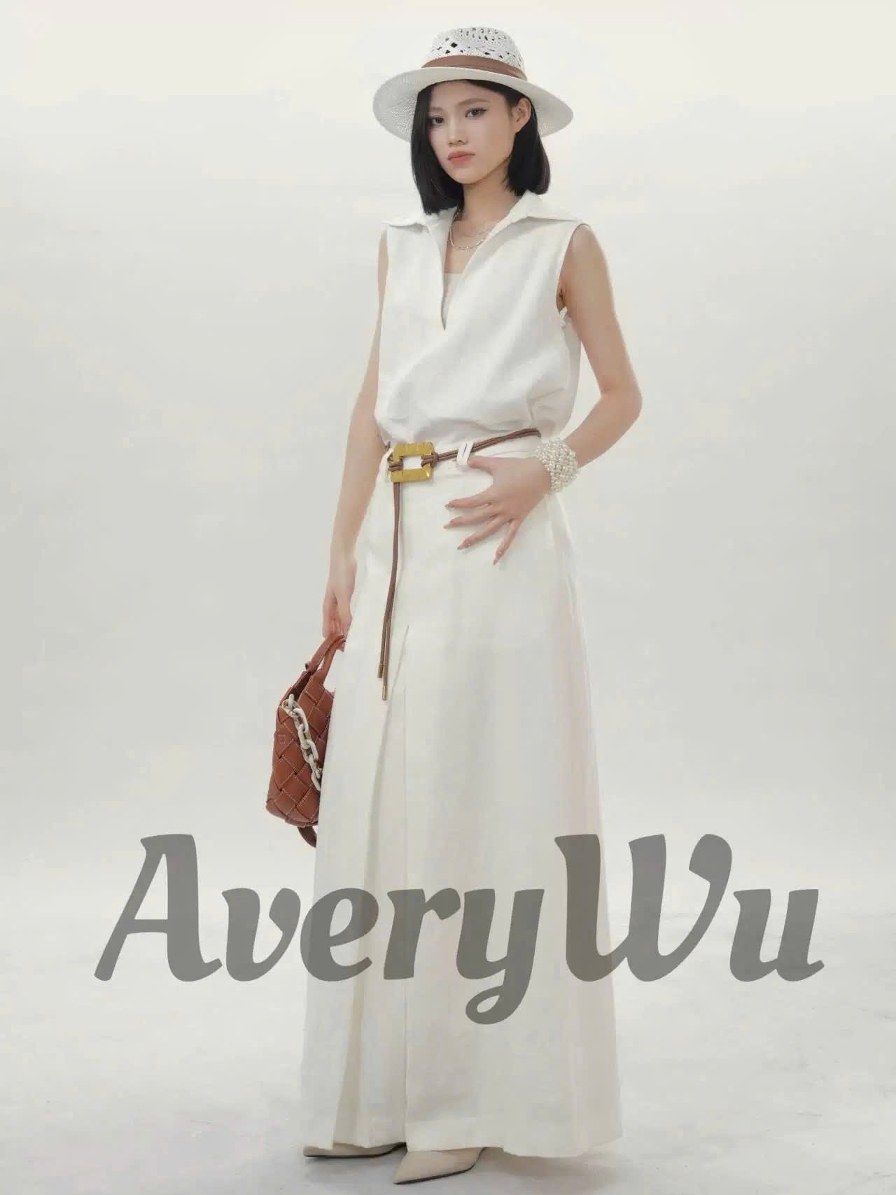 SET ÁO TRẮNG CỔ VẠT MIX CV MIDI 2 LỚP