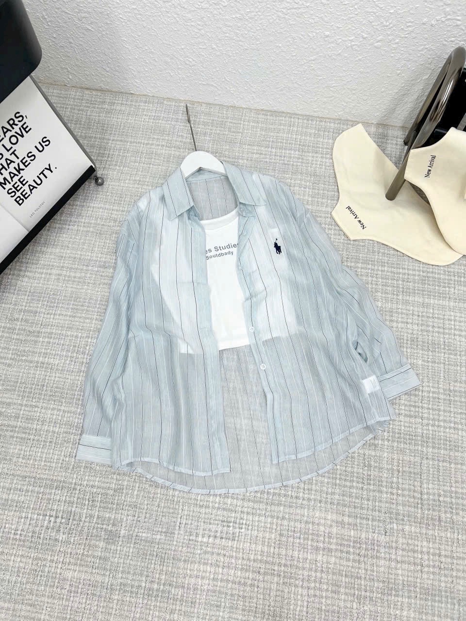 SÉT ÁO SƠ MI KẺ THÊU NGỰA MIX ÁO 2S QCCC