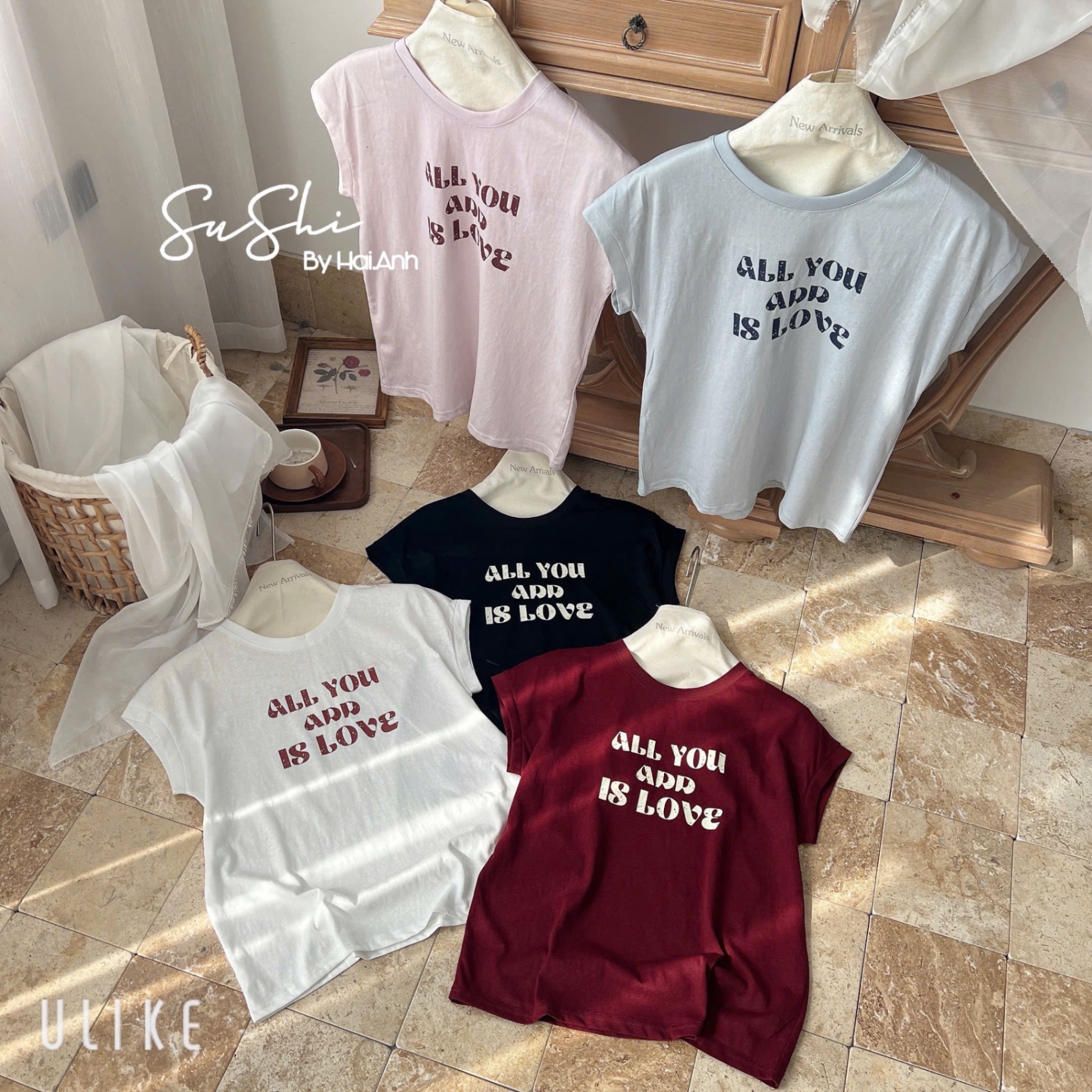 ÁO PULL GIẤY CỘC TAY ALL YOU M3800