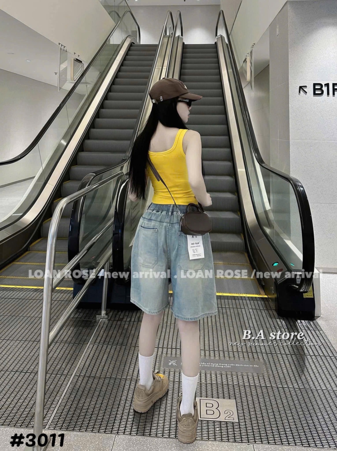 QUẦN SHORT JEAN NGỐ RÁCH DÂY VÀNG