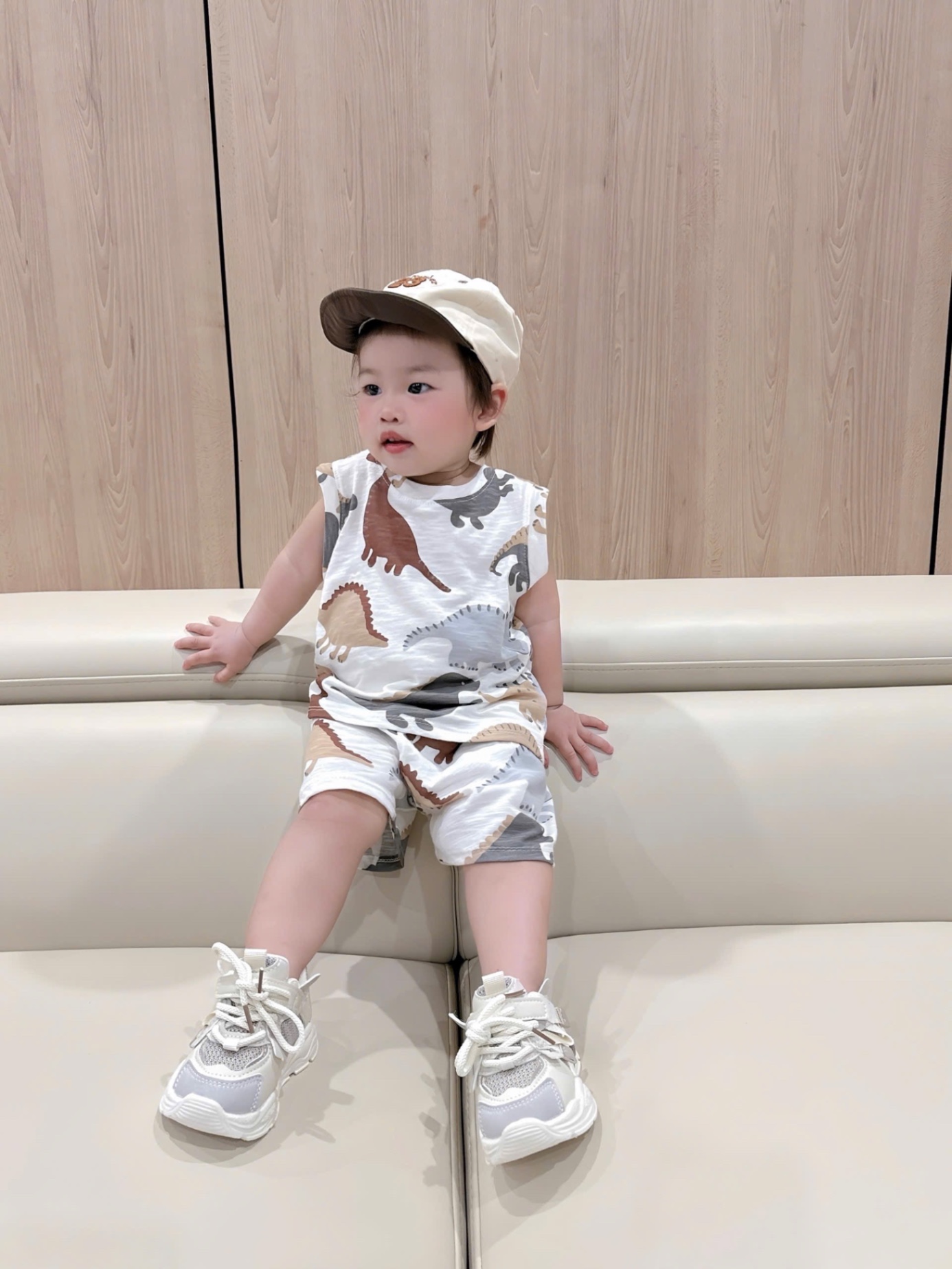 SET 2 BỘ BA LỖ KHỦNG LONG TONE XÁM BE
