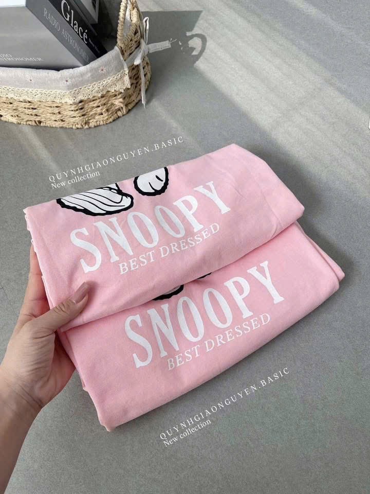 ÁO PULL CỘC HỒNG SNOOPY