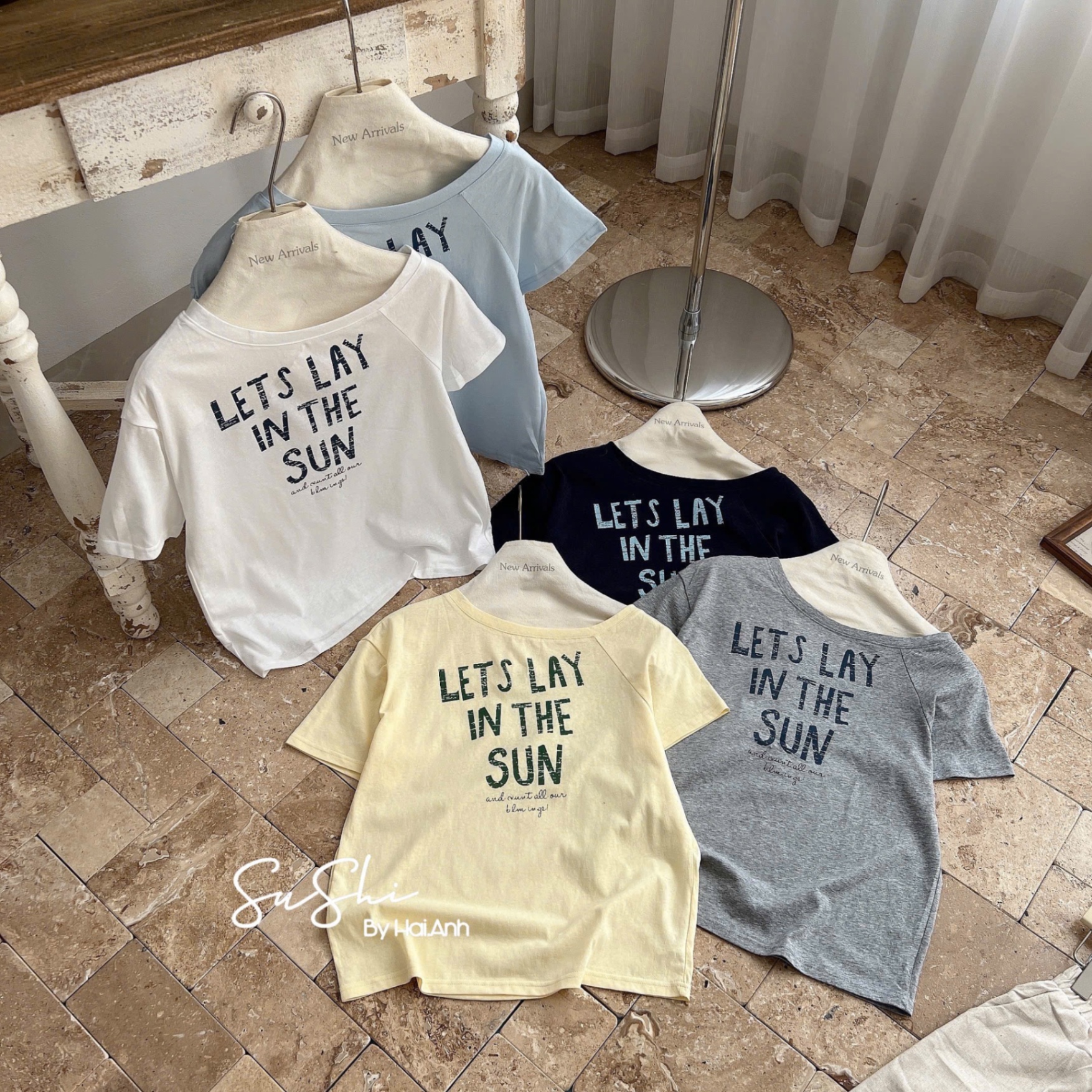 ÁO PULL CỘC GIẤY TRỄ VAI QC LETSLAY