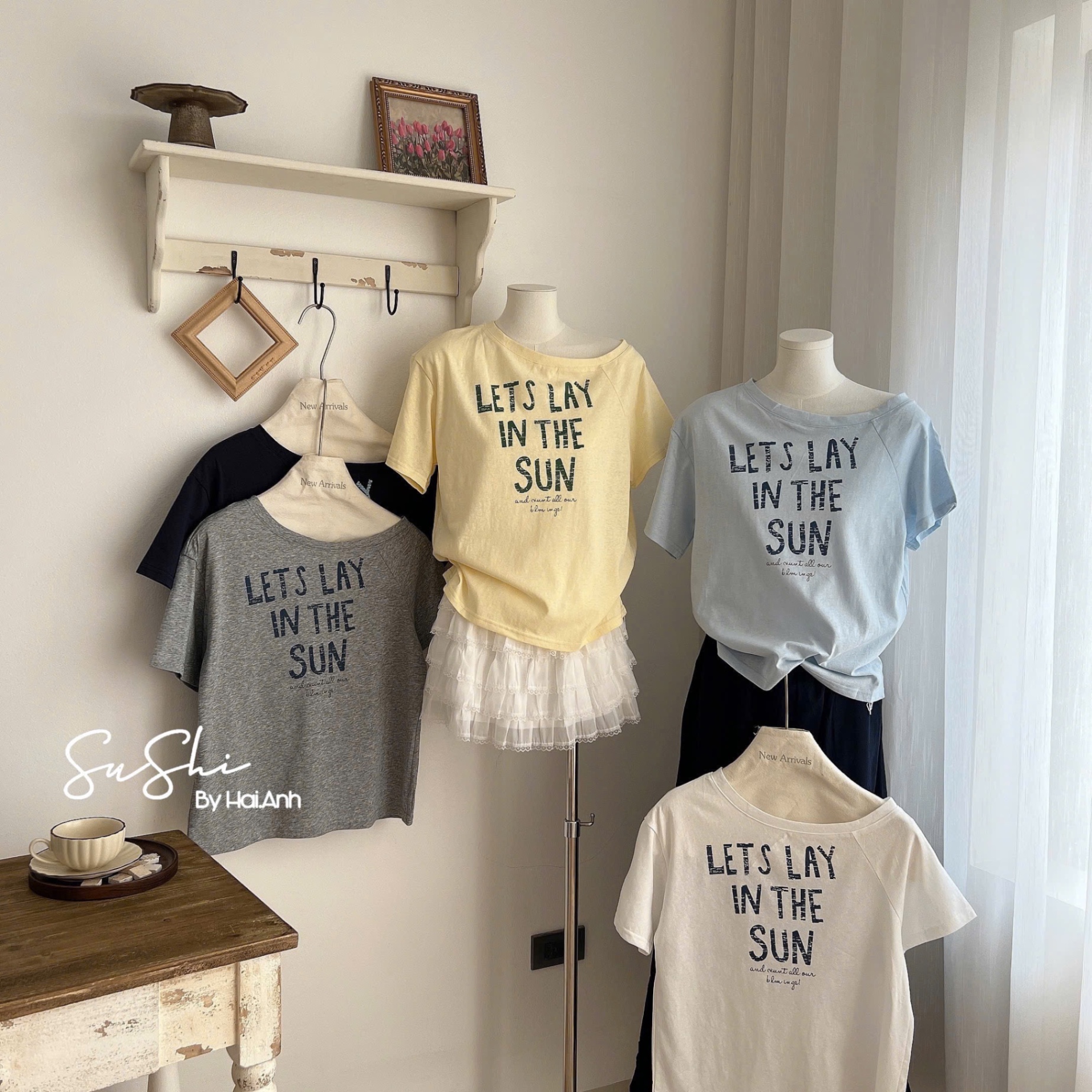 ÁO PULL CỘC GIẤY TRỄ VAI QC LETSLAY