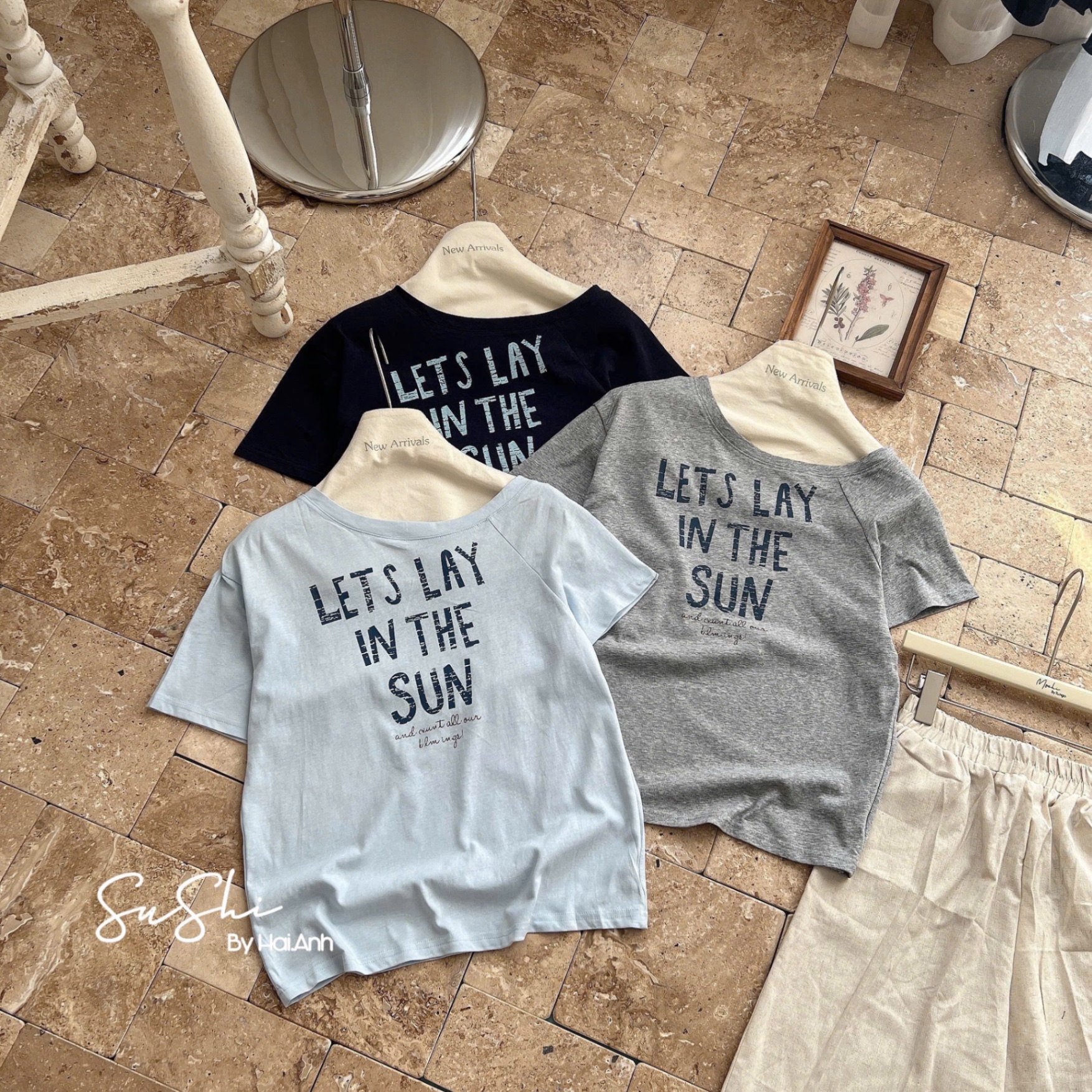 ÁO PULL CỘC GIẤY TRỄ VAI QC LETSLAY
