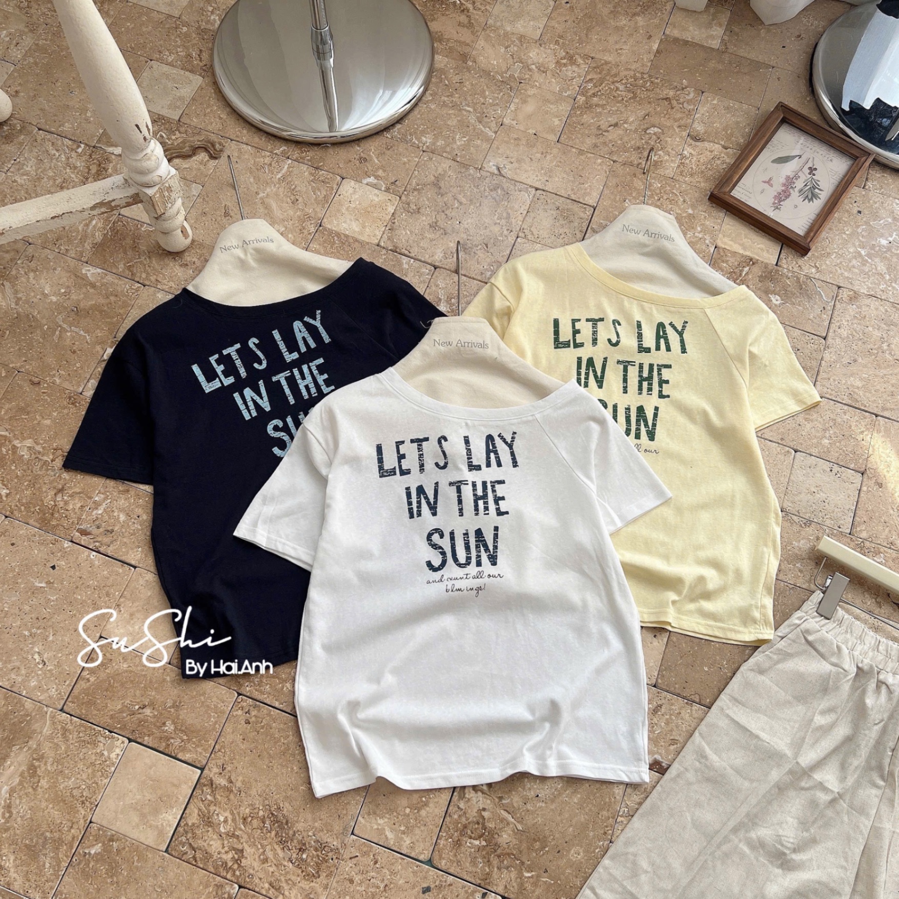 ÁO PULL CỘC GIẤY TRỄ VAI QC LETSLAY
