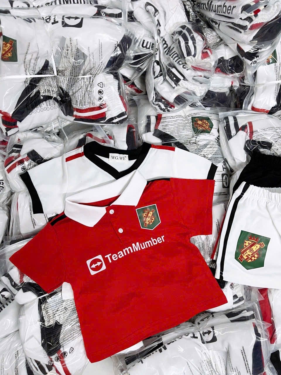 SET 2 BỘ ĐÙI TEAMMUMBER ĐỎ TRẮNG