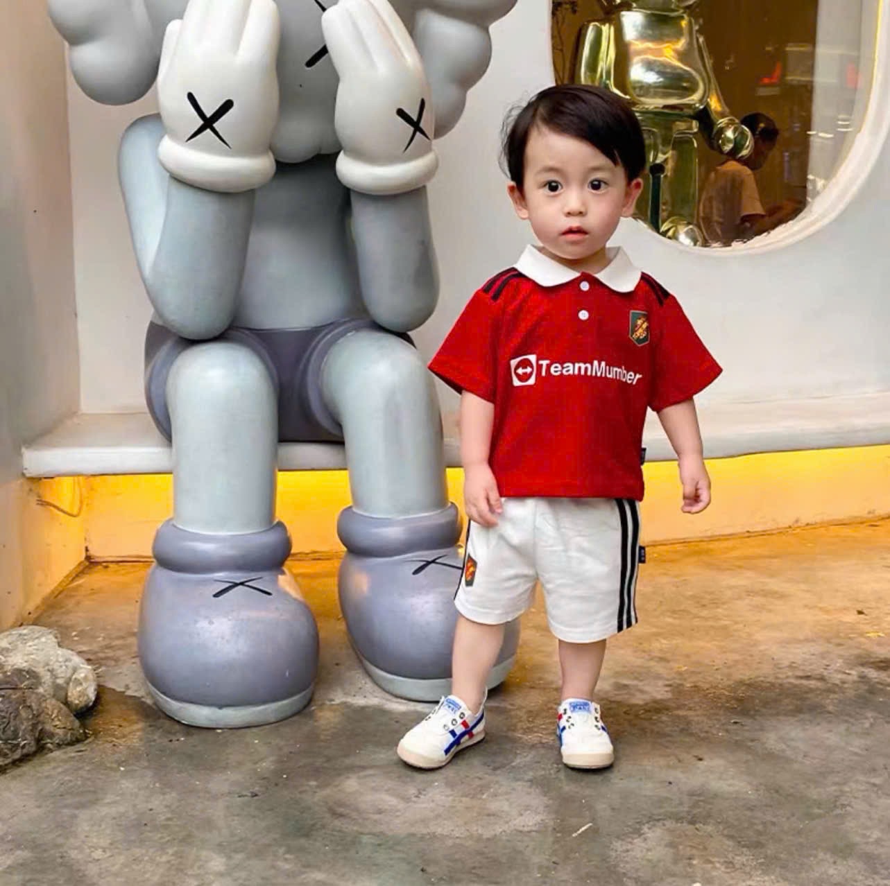 SET 2 BỘ ĐÙI TEAMMUMBER ĐỎ TRẮNG