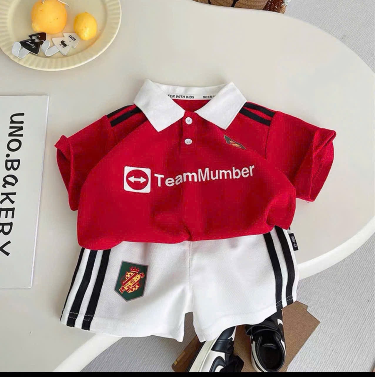 SET 2 BỘ ĐÙI TEAMMUMBER ĐỎ TRẮNG