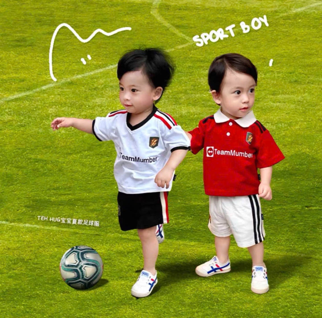 SET 2 BỘ ĐÙI TEAMMUMBER ĐỎ TRẮNG