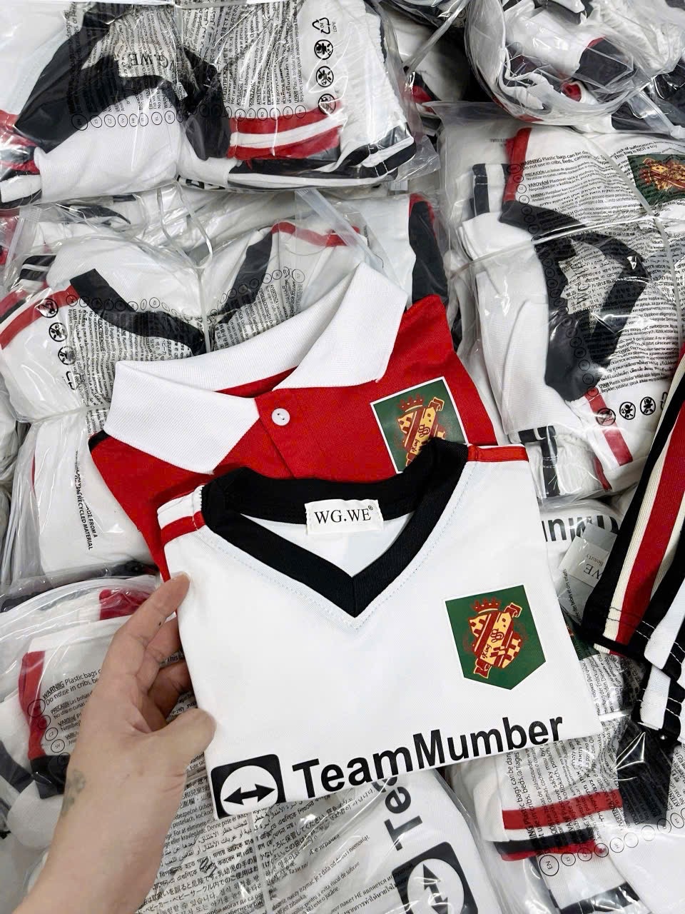 SET 2 BỘ ĐÙI TEAMMUMBER ĐỎ TRẮNG