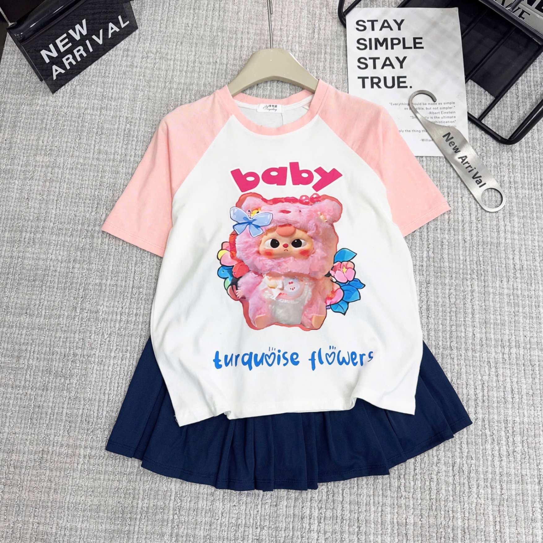 XA KHO SET BB3 TRẮNG PHỐI HỒNG MIX CV THAN LY