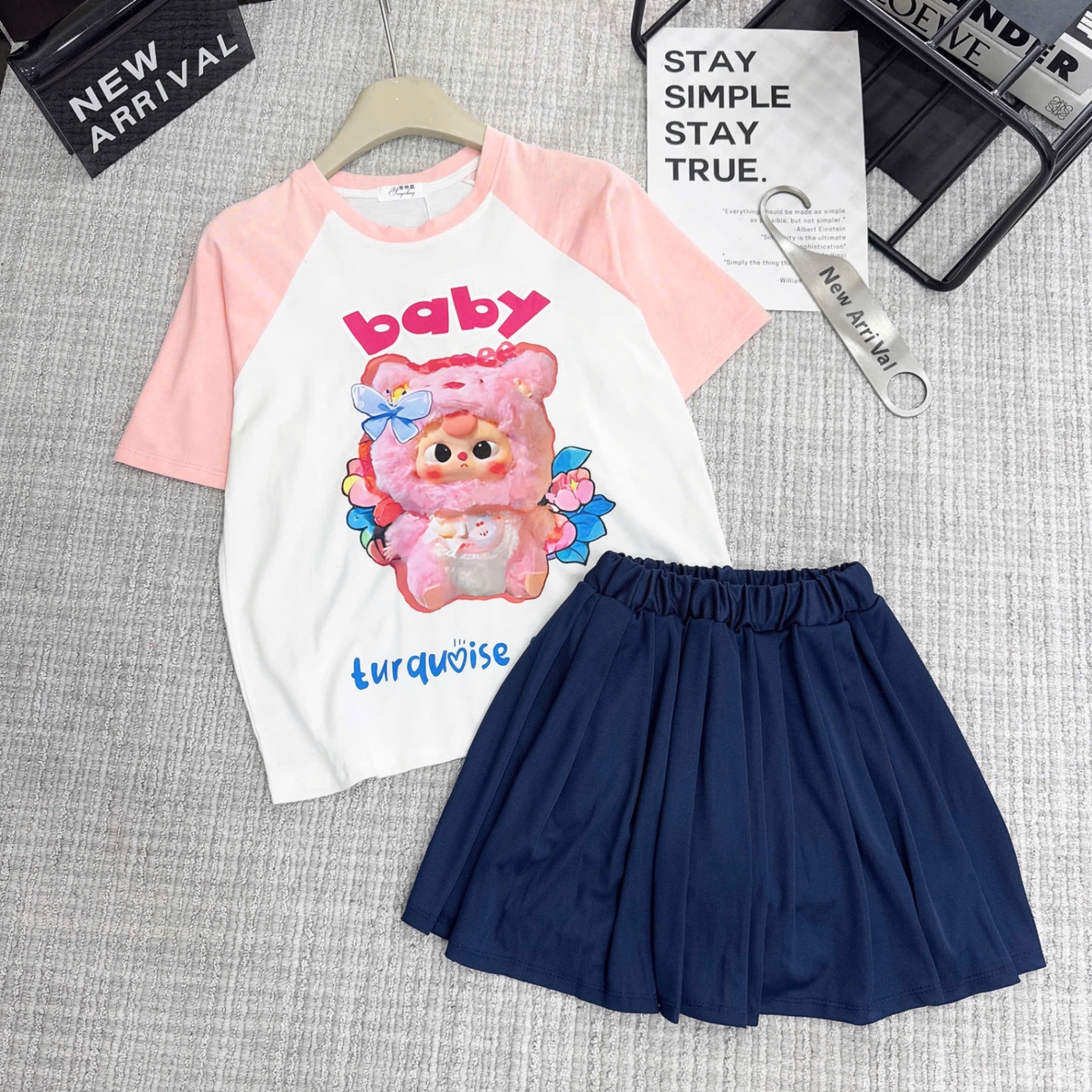 XA KHO SET BB3 TRẮNG PHỐI HỒNG MIX CV THAN LY