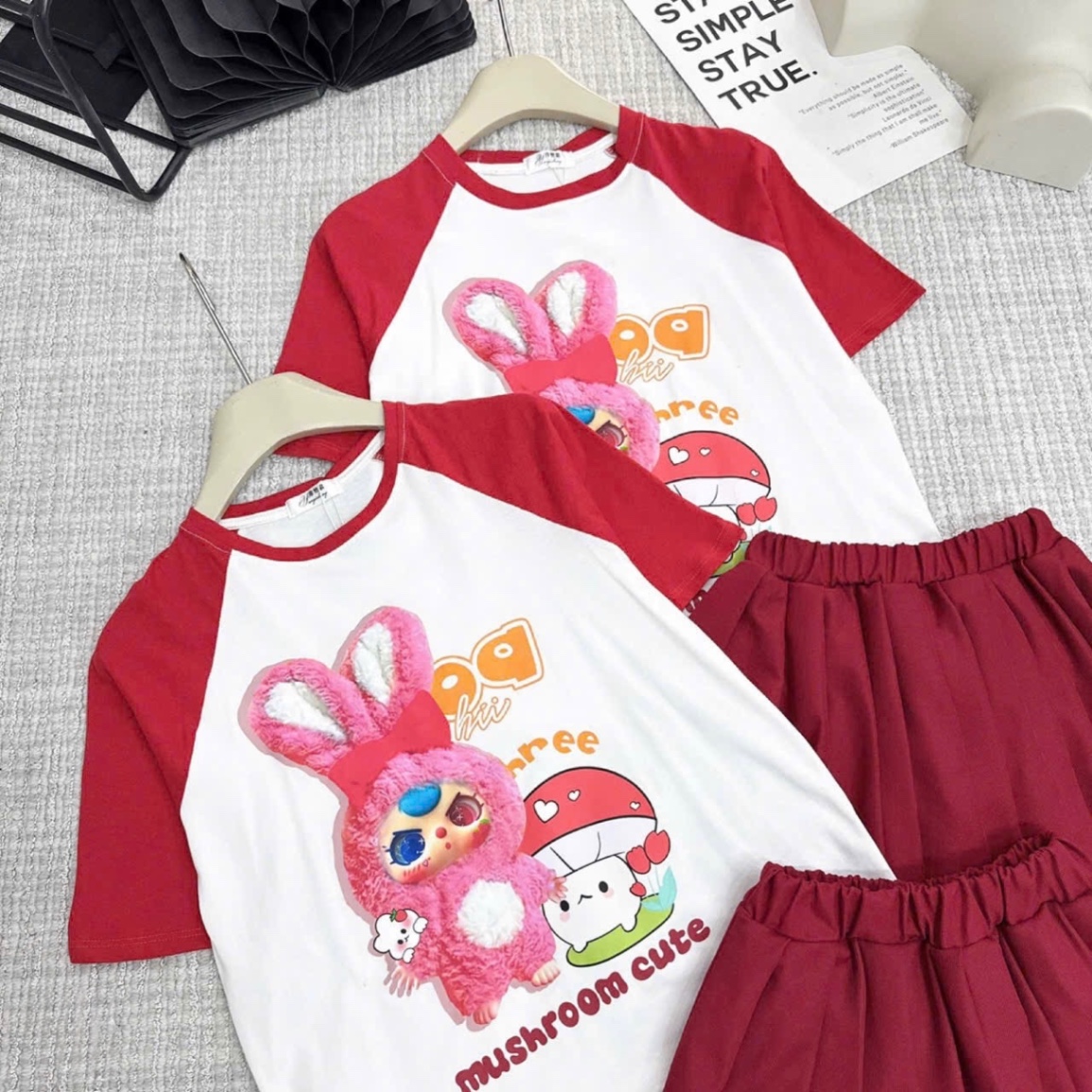 XẢ KHO SÉT BB3 TRẮNG PHỐI MIX CV ĐỎ CUTE