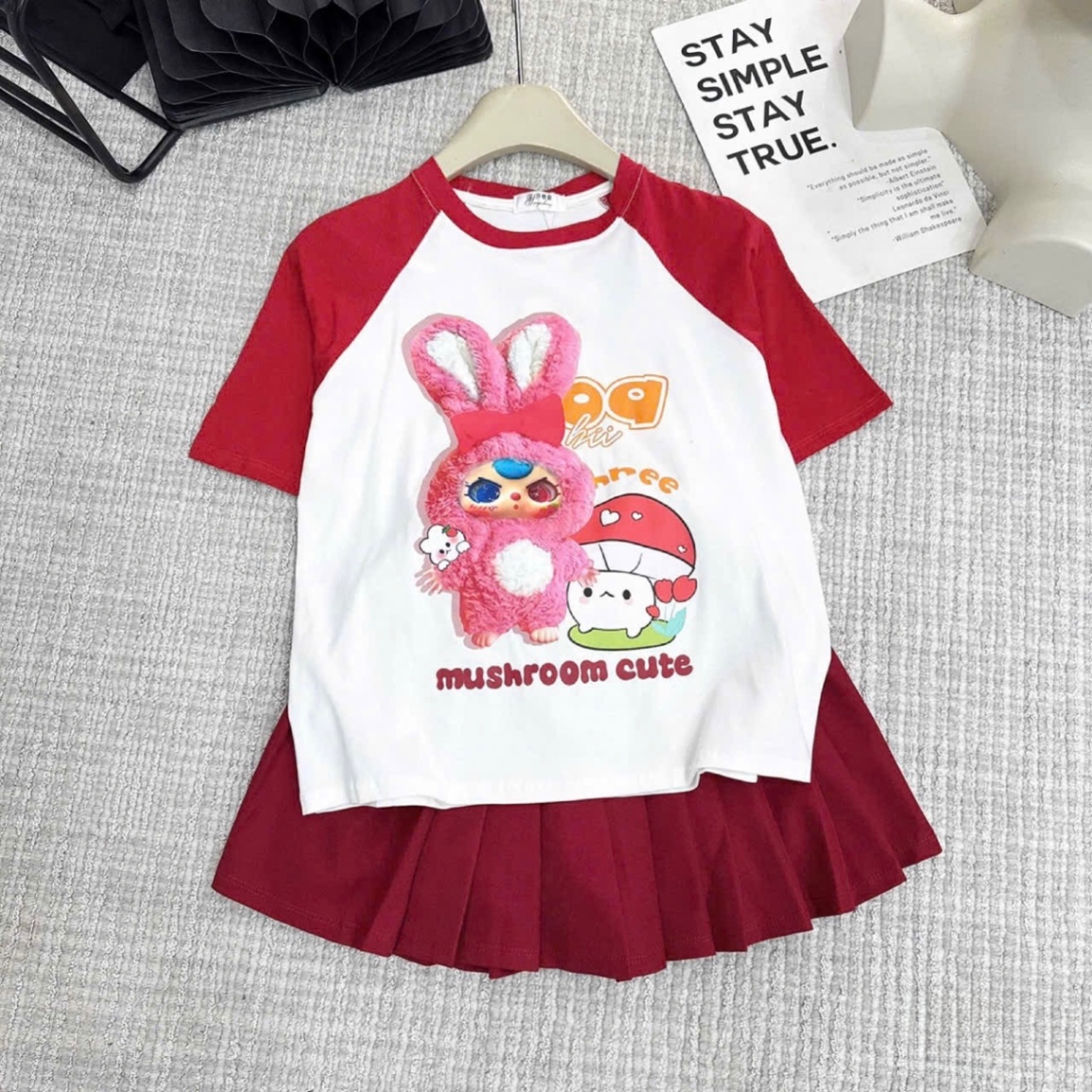XẢ KHO SÉT BB3 TRẮNG PHỐI MIX CV ĐỎ CUTE