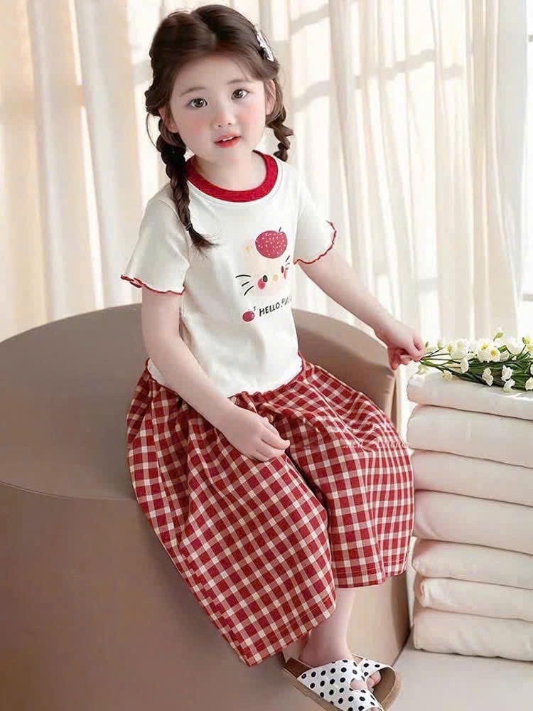 BỘ TRẮNG HÌNH MÈO QUẦN LỠ KÊ ĐỎ