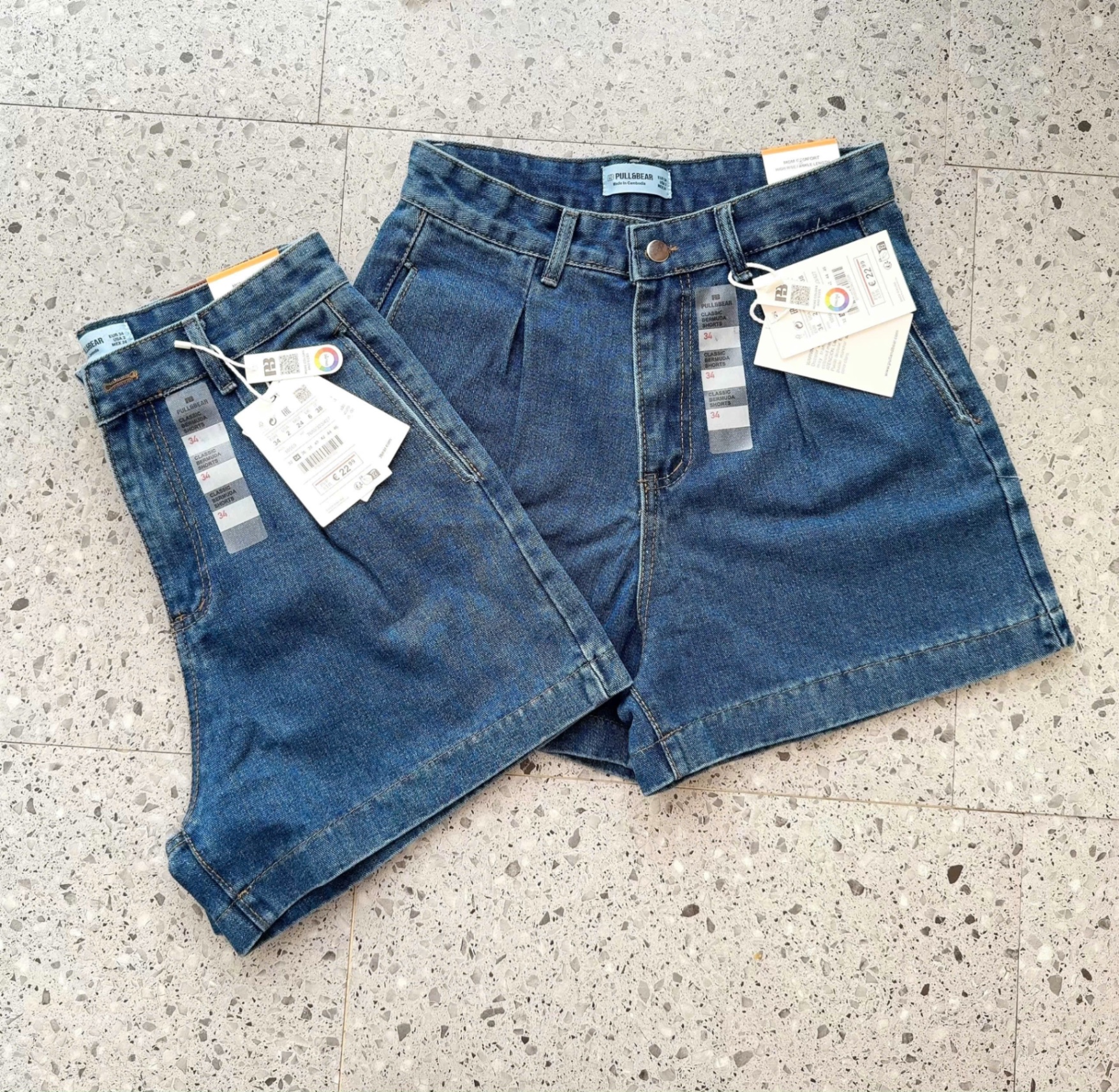 QUẦN SHORT JEAN XANH PULL BEAR VNXK