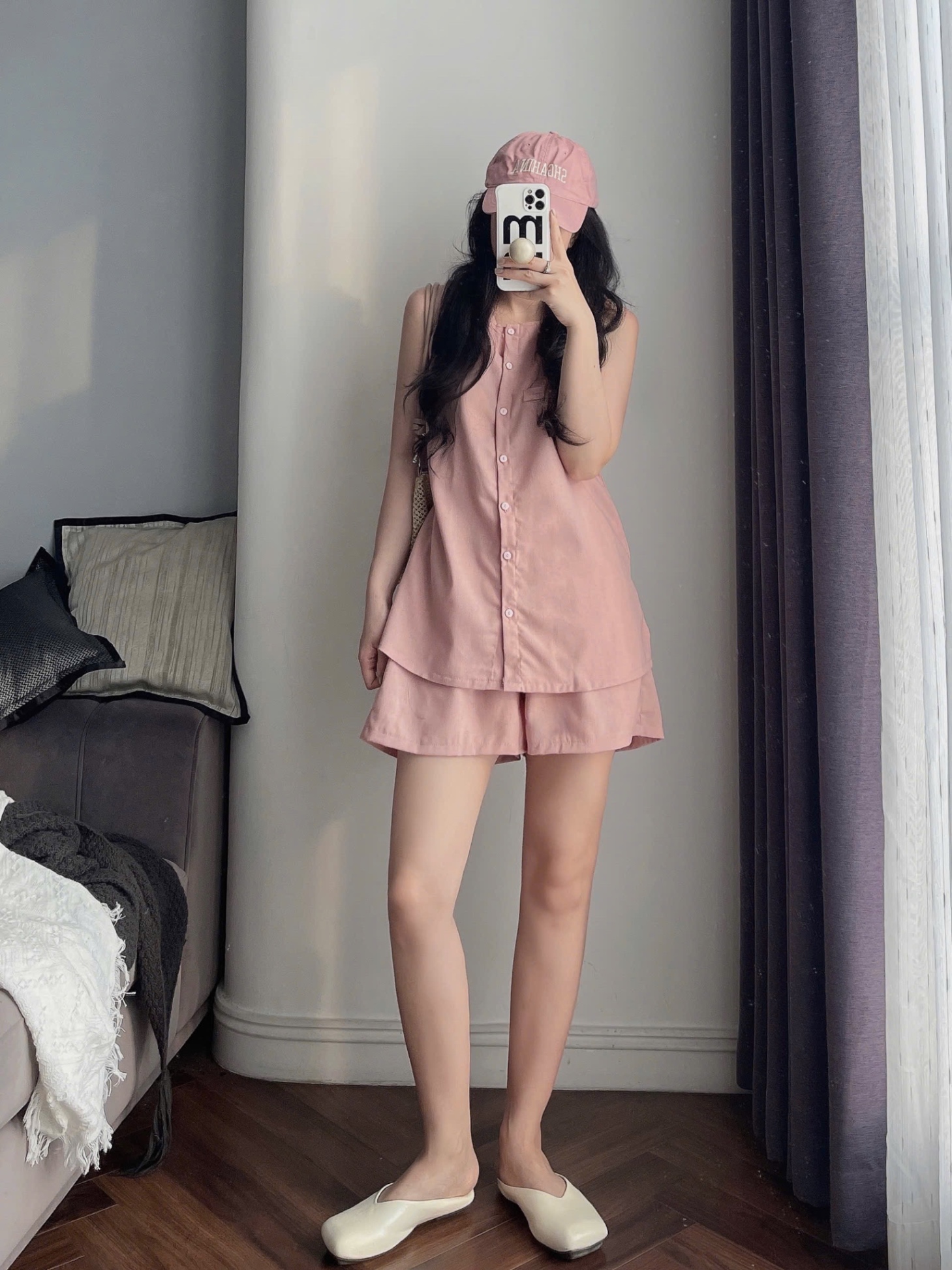 BỘ ĐŨI XN QUẦN SOOC XANH HỒNG