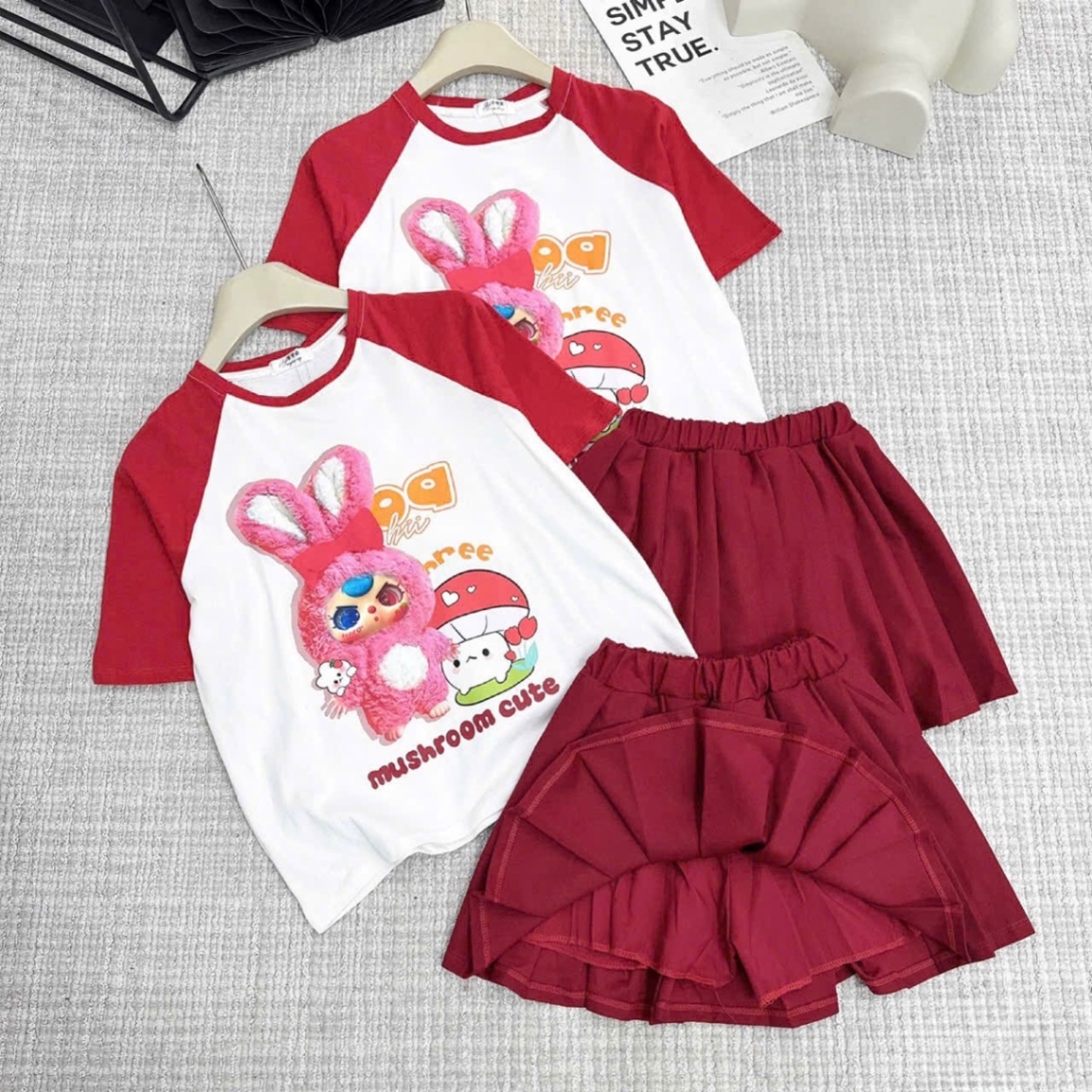 XẢ KHO SÉT BB3 TRẮNG PHỐI MIX CV ĐỎ CUTE
