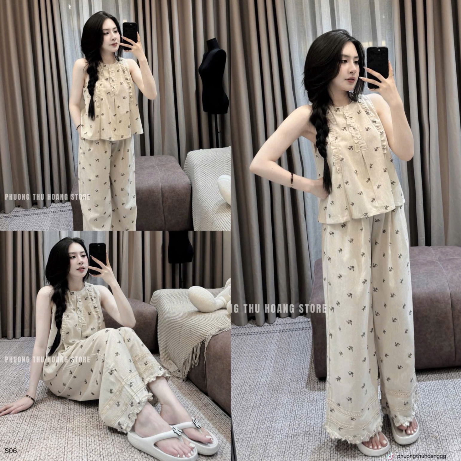 BỘ BE HOA NHÍ XN QUẦN SUÔNG