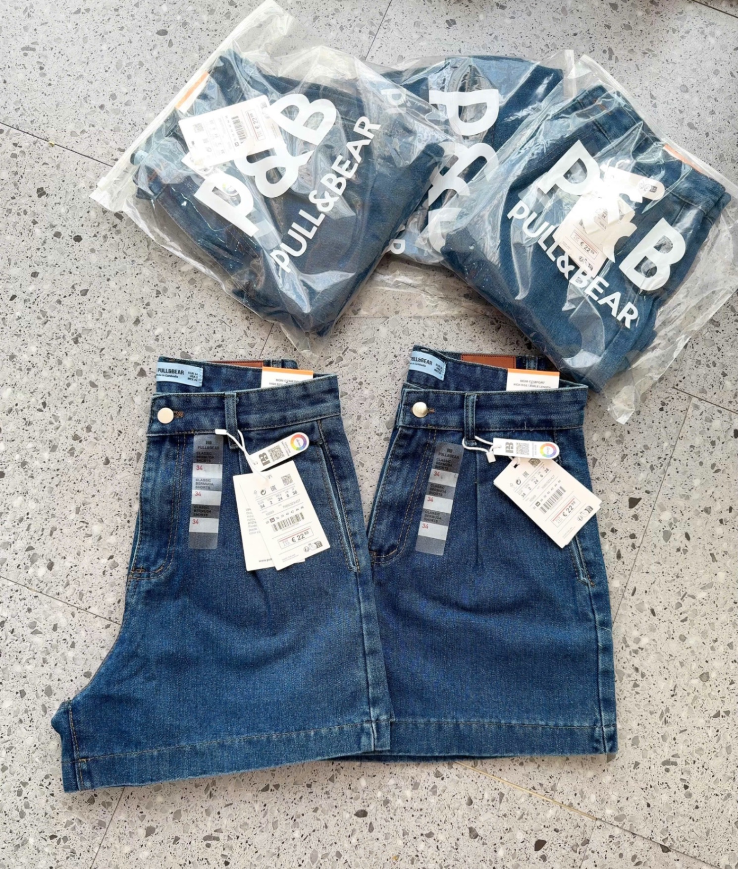 QUẦN SHORT JEAN XANH PULL BEAR VNXK