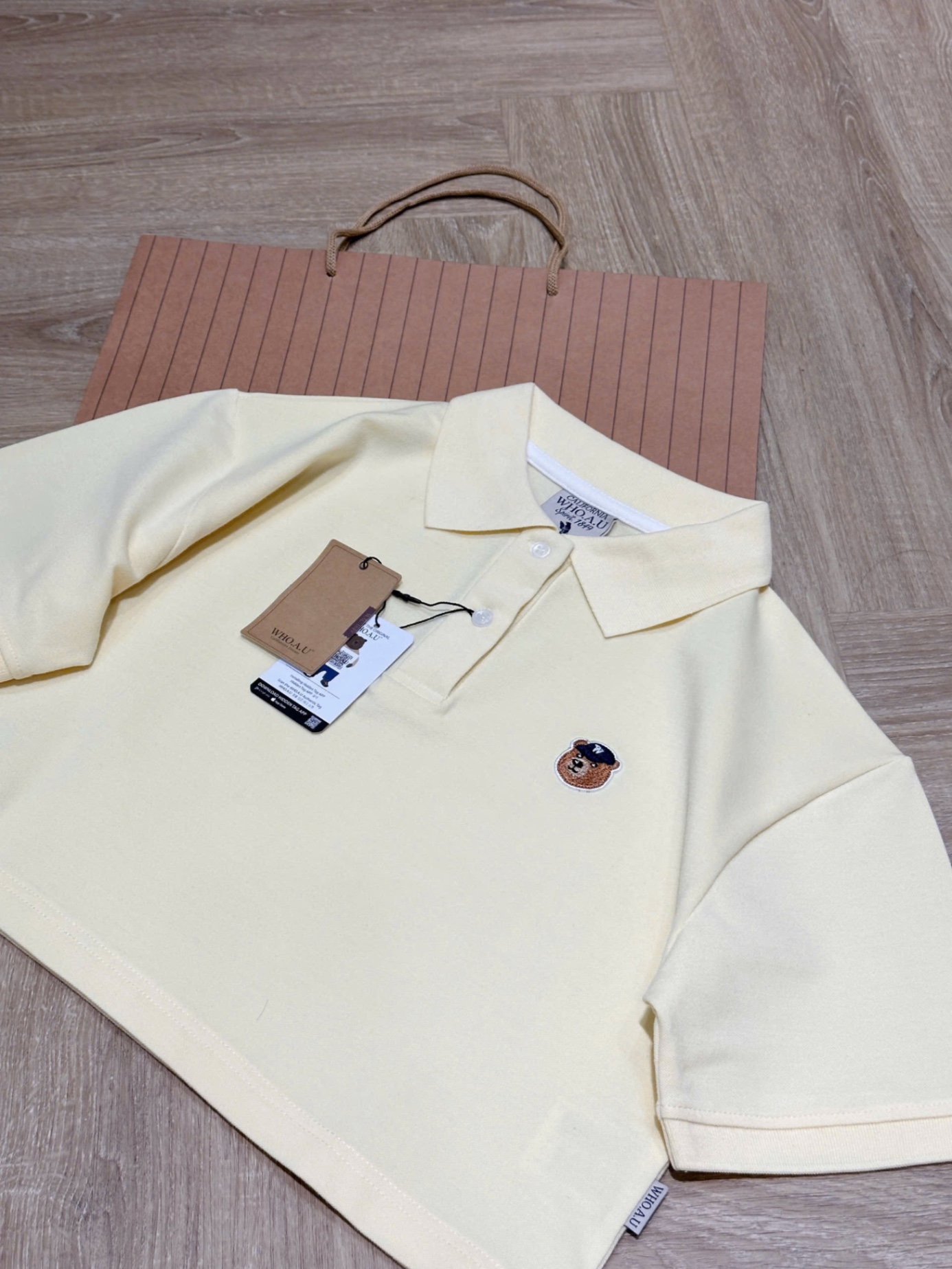 Hang nha may - ÁO POLO WHOU MÀU VÀNG XUẤT DƯ