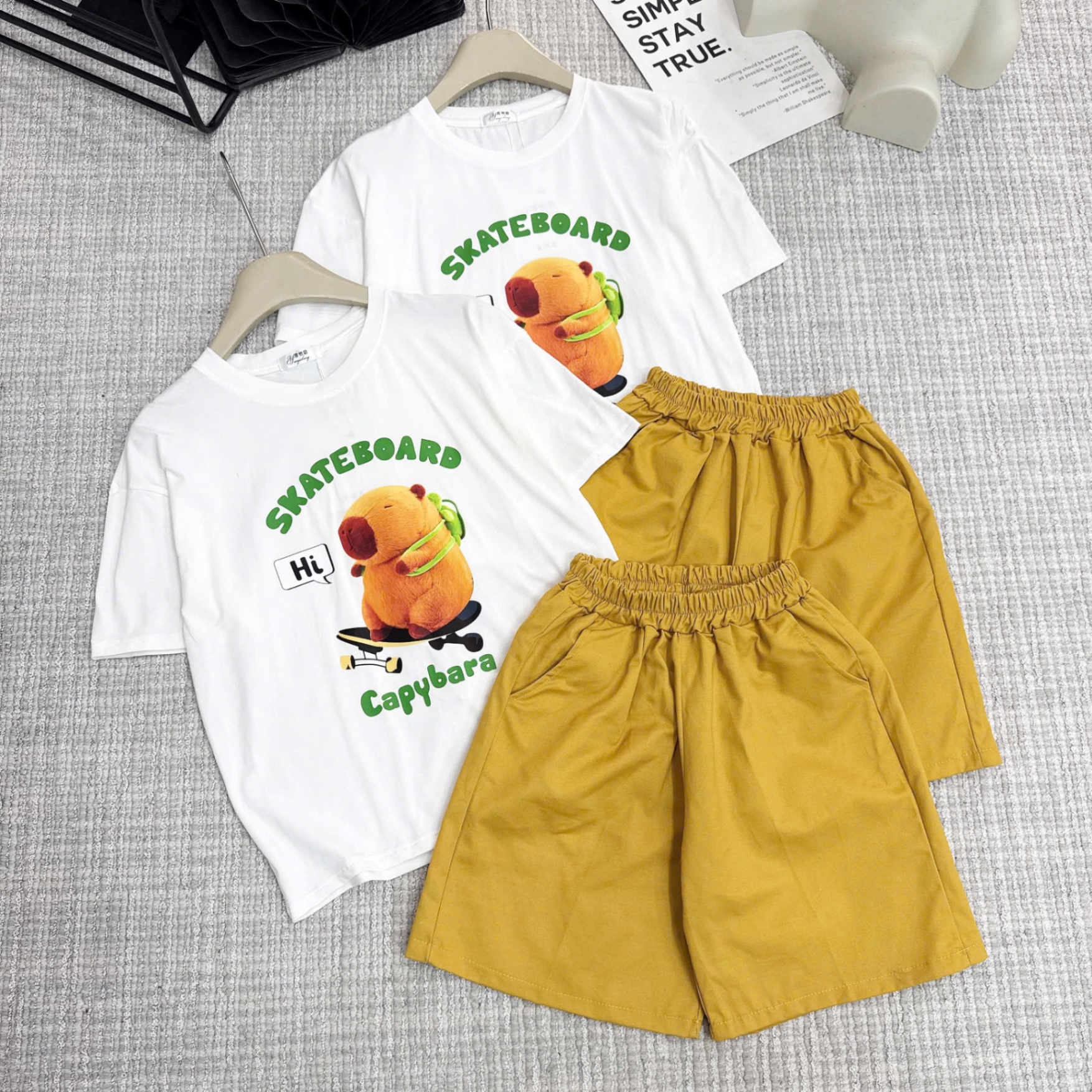 XẢ KHO BỘ ĐÙI GẤU TRẮNG CABYBARA QUẦN VÀNG
