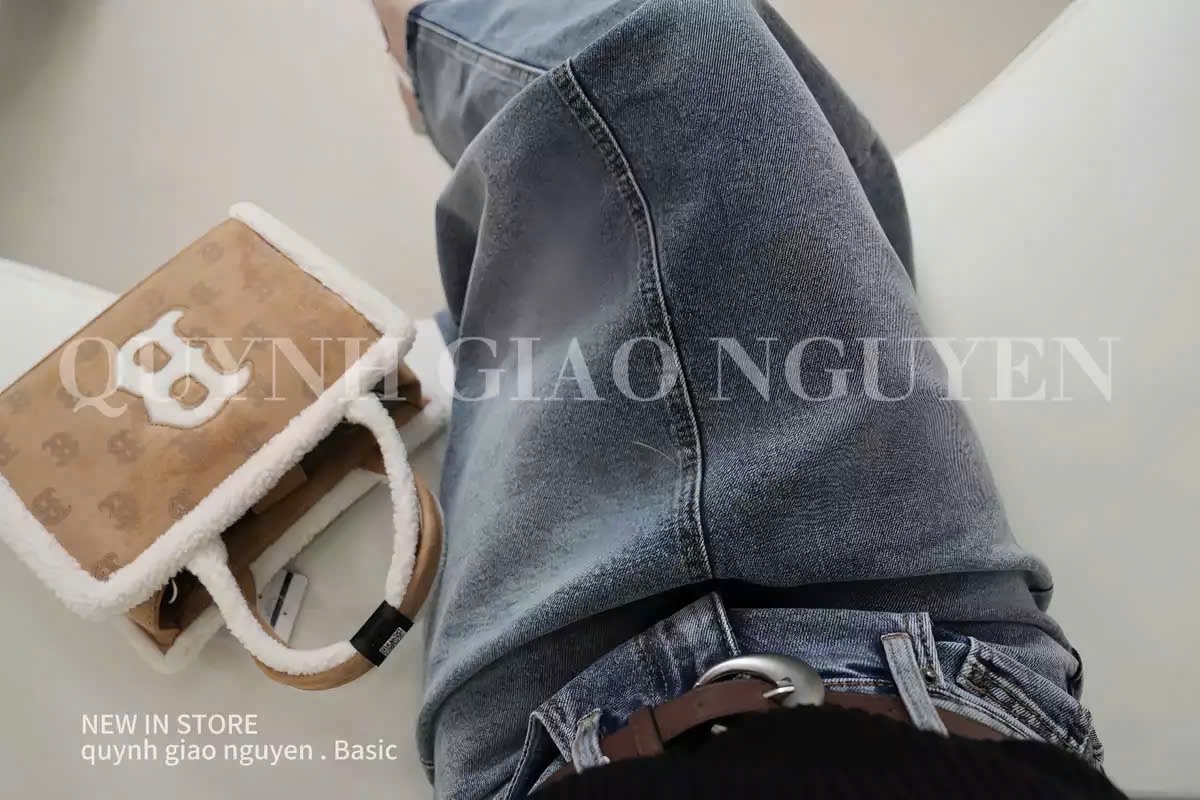 Hang nha may - CHÂN VÁY JEAN XANH GẤU WHOU XUAT DƯ
