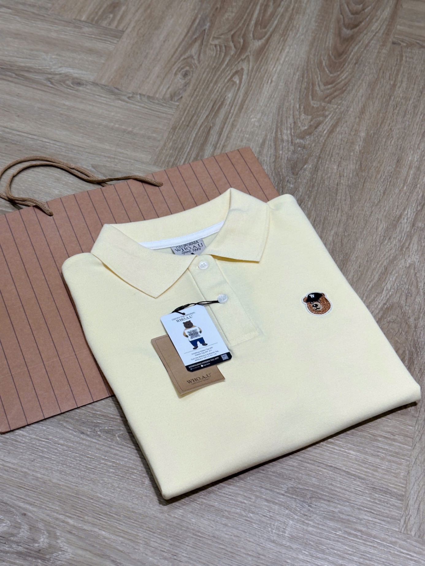 Hang nha may - ÁO POLO WHOU MÀU VÀNG XUẤT DƯ