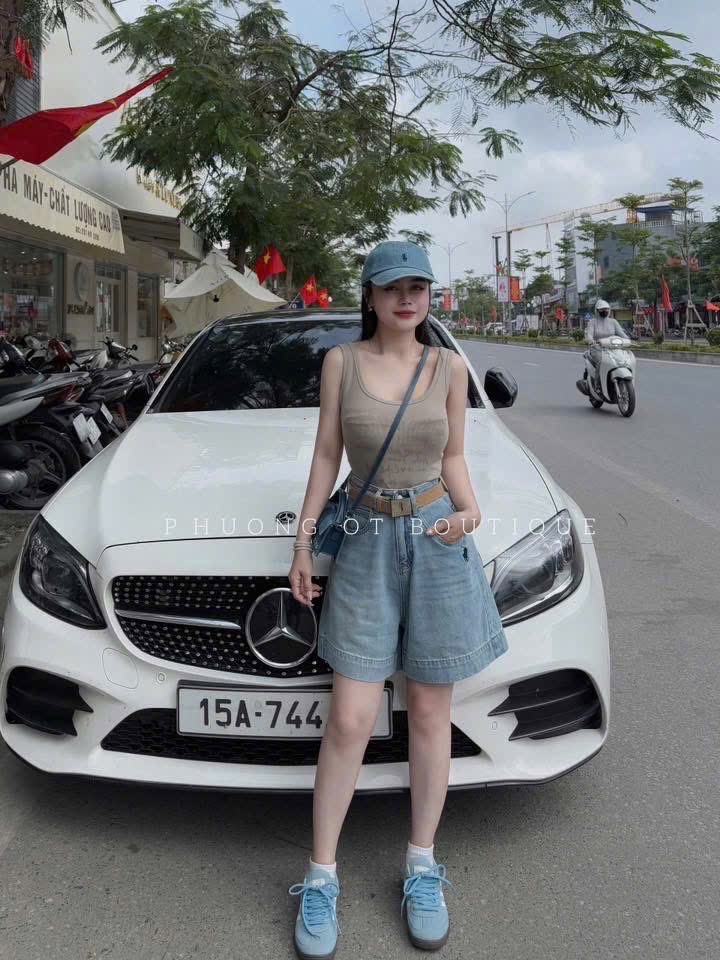 QUẦN SOOC JEAN NGỐ THÊU NGỰA 5 MÀU