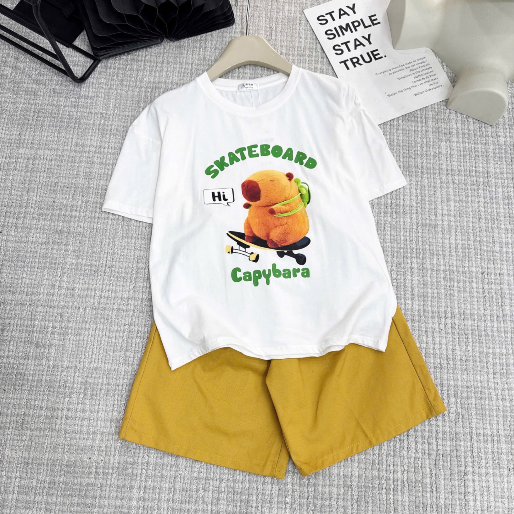 XẢ KHO BỘ ĐÙI GẤU TRẮNG CABYBARA QUẦN VÀNG