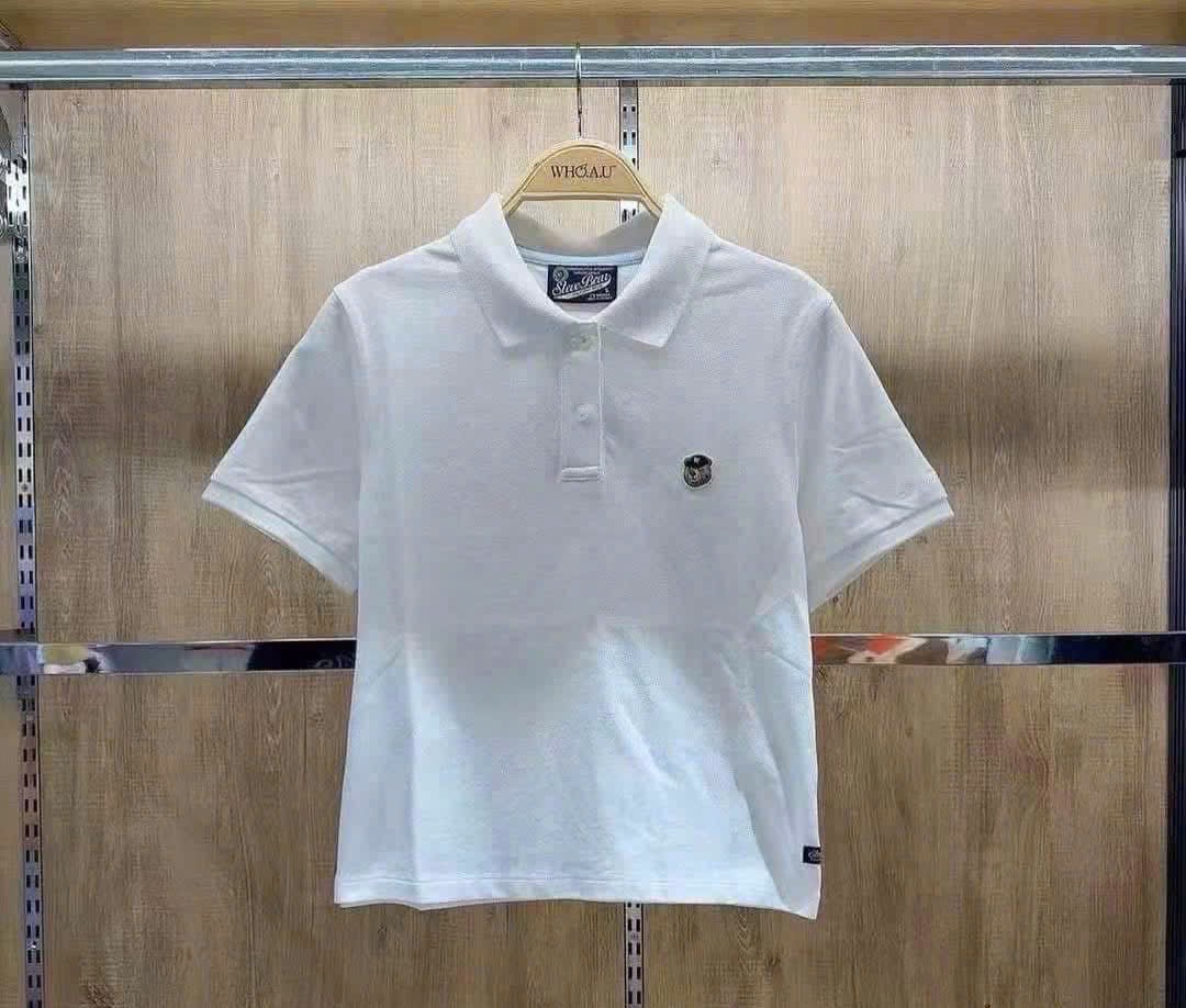 Hàng nhà máy - ÁO POLO CỘC GẤU WHOU MÀU TRẮNG XUẤT XỊN
