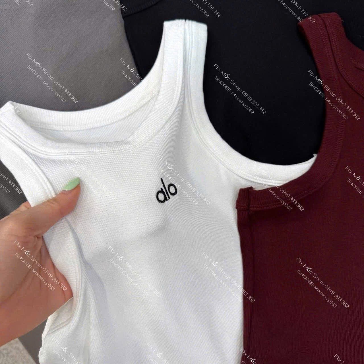 SET 4 ÁO BA LỖ ALO ĐEN TRĂNG GHI ĐỎ