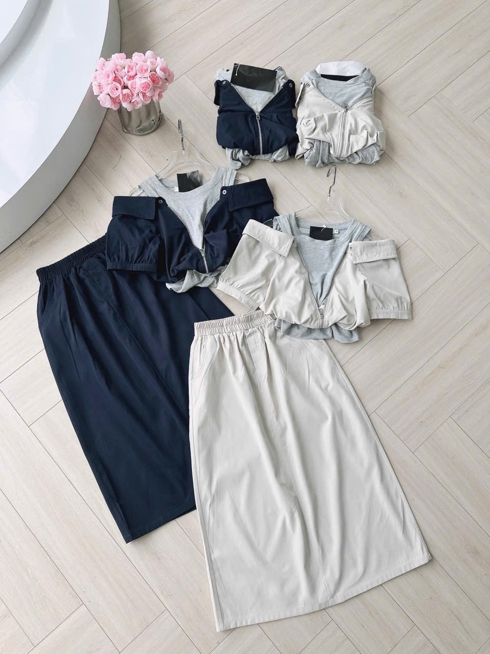 SET VÁY 3CT PHỐI KHOÁ CÁCH ĐIỆU