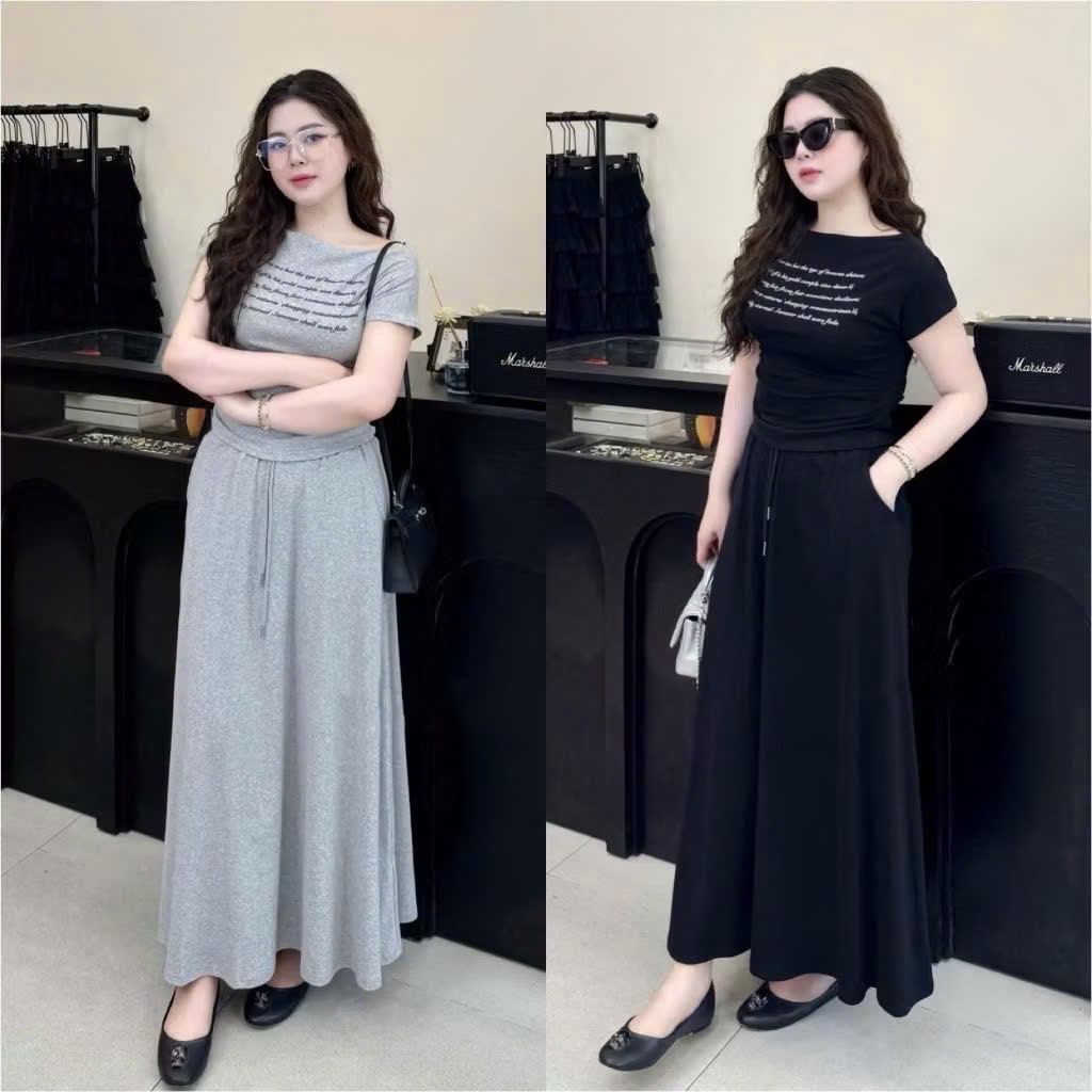 SET AO THUN CHƯ MIX CV MIDI DÀI