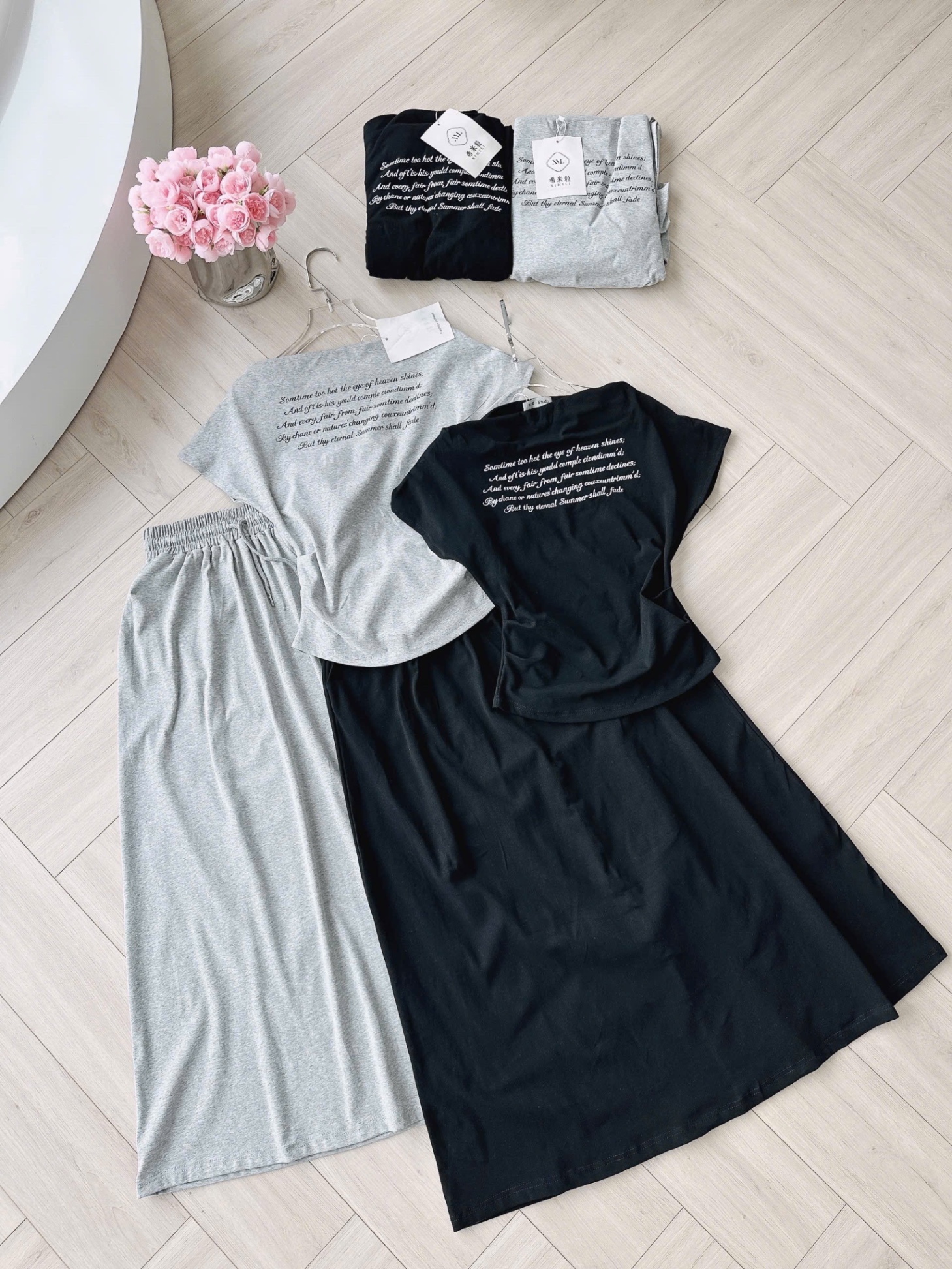 SET AO THUN CHƯ MIX CV MIDI DÀI