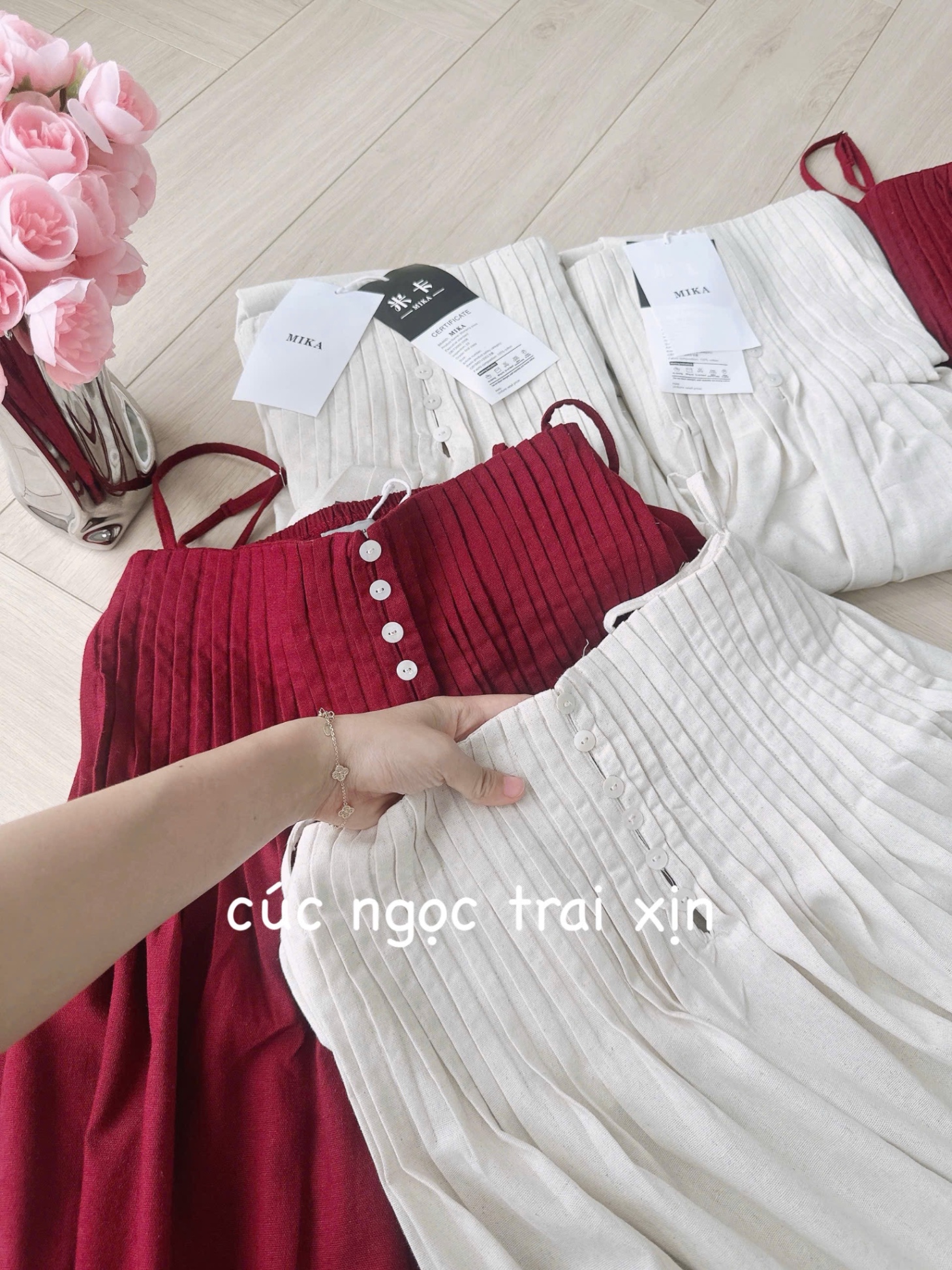 VÁY LI CÚC TRAI CHUN SAU 2 MÀU