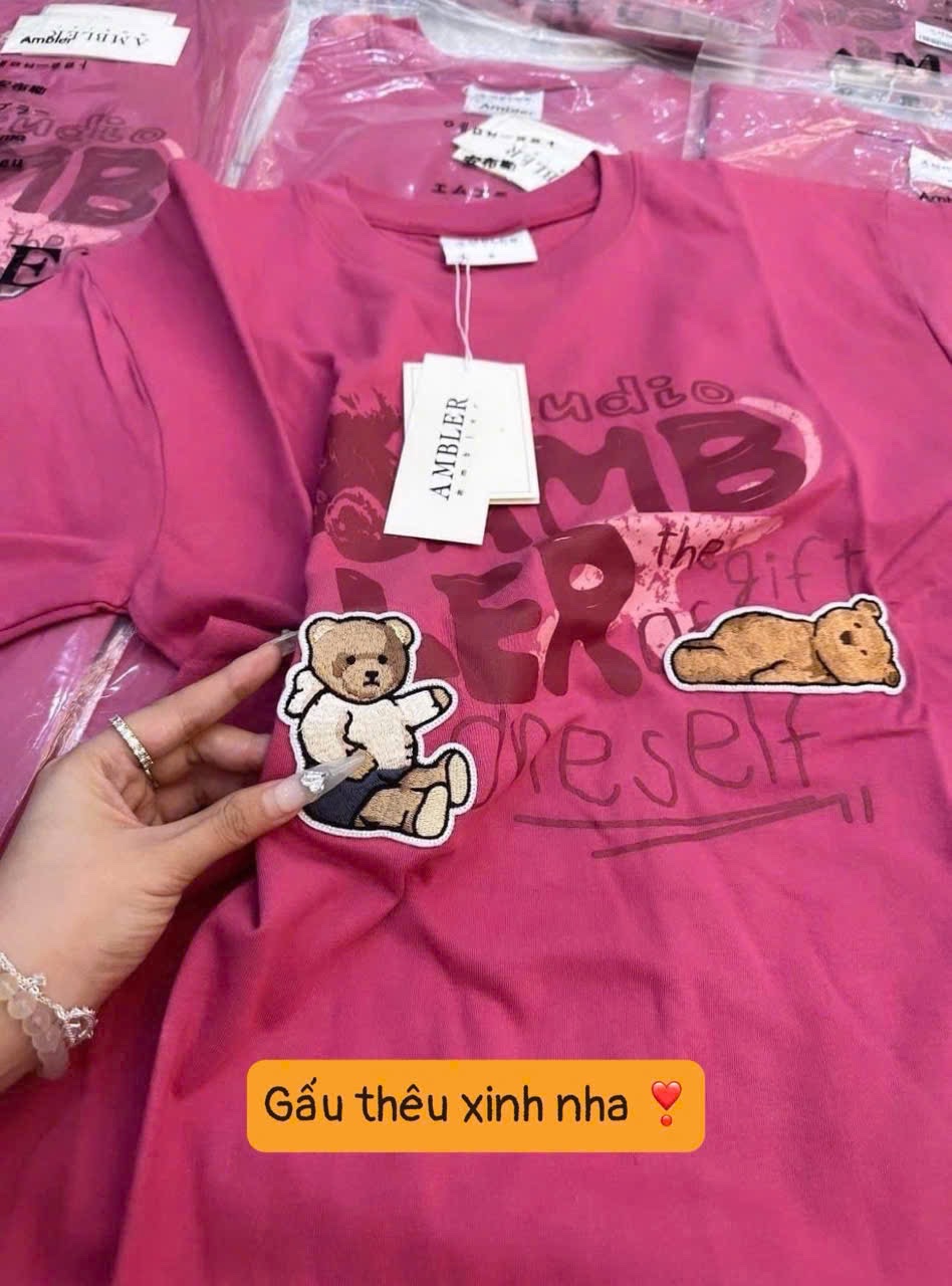 ÁO PULL HỒNG BEAR GẤU NỔI