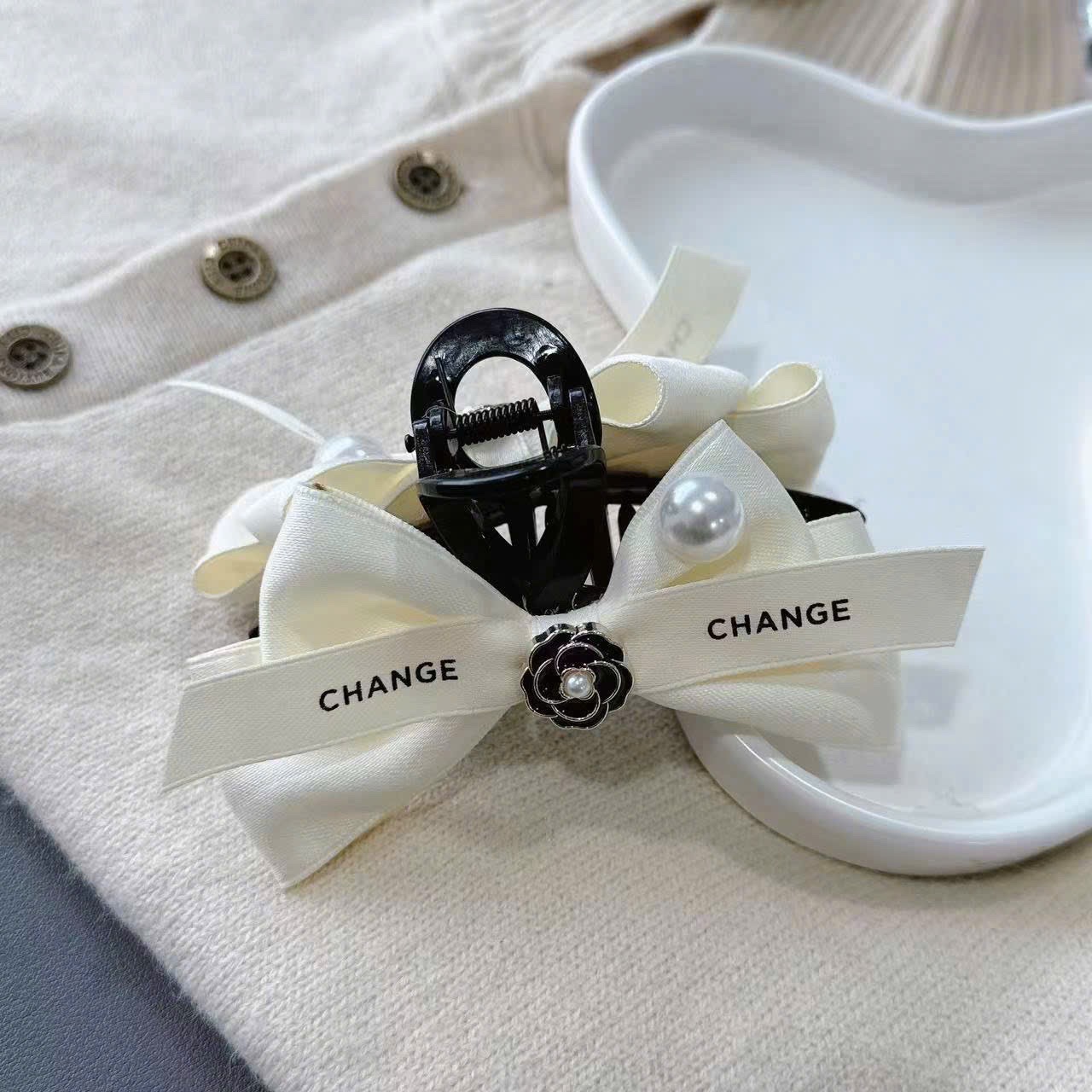 SET 2 KẸP TÓC NƠ CLN ĐEN TRẮNG