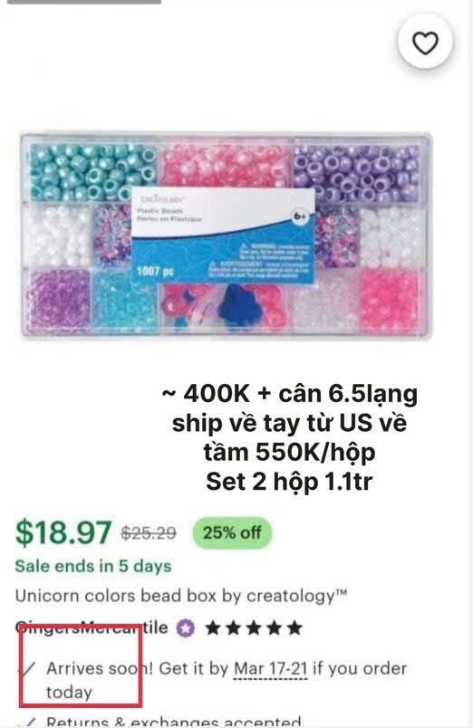 SÉT HỘP XÂU VÒNG BG