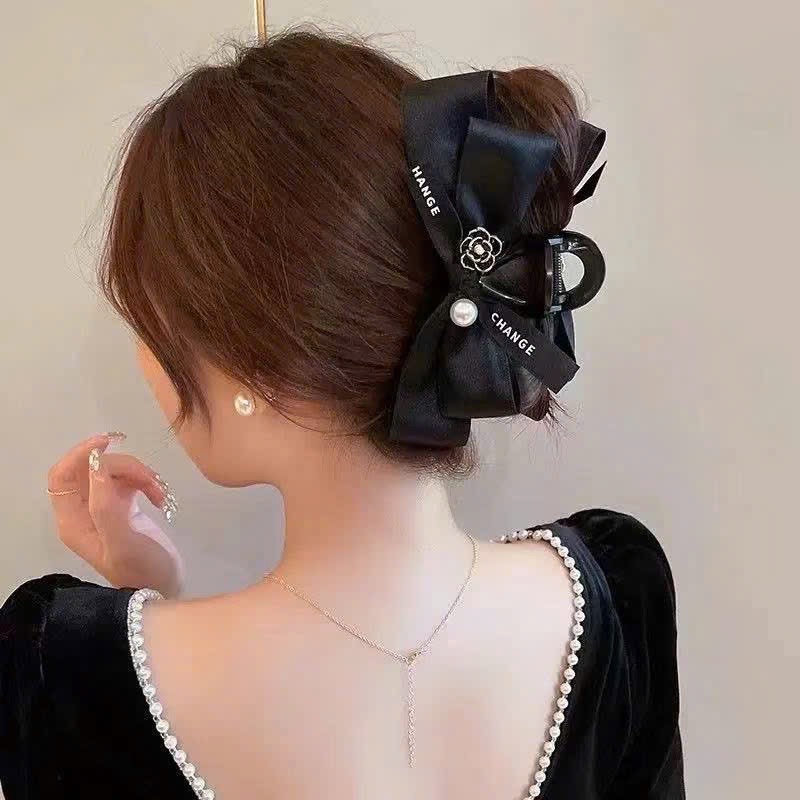 SET 2 KẸP TÓC NƠ CLN ĐEN TRẮNG