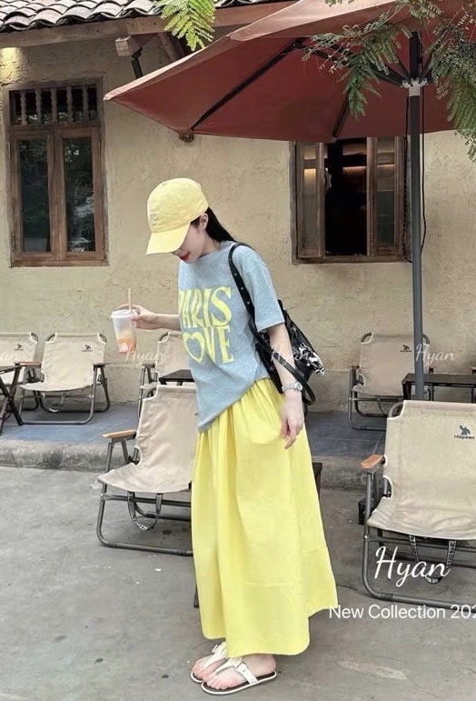 SET ÁO CỘC GHI PARIS MIX CV VÀNG