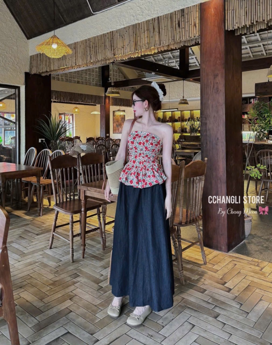 SET AO HOA CÚP NGỰC MIX CV JEAN