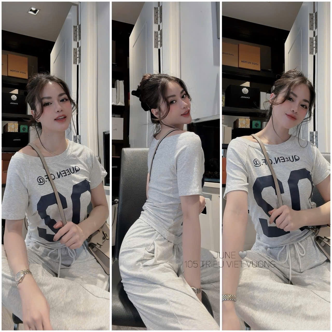 XẢ KHO BỘ CỘC LỆCH VAI SỐ 02 ĐEN GHI