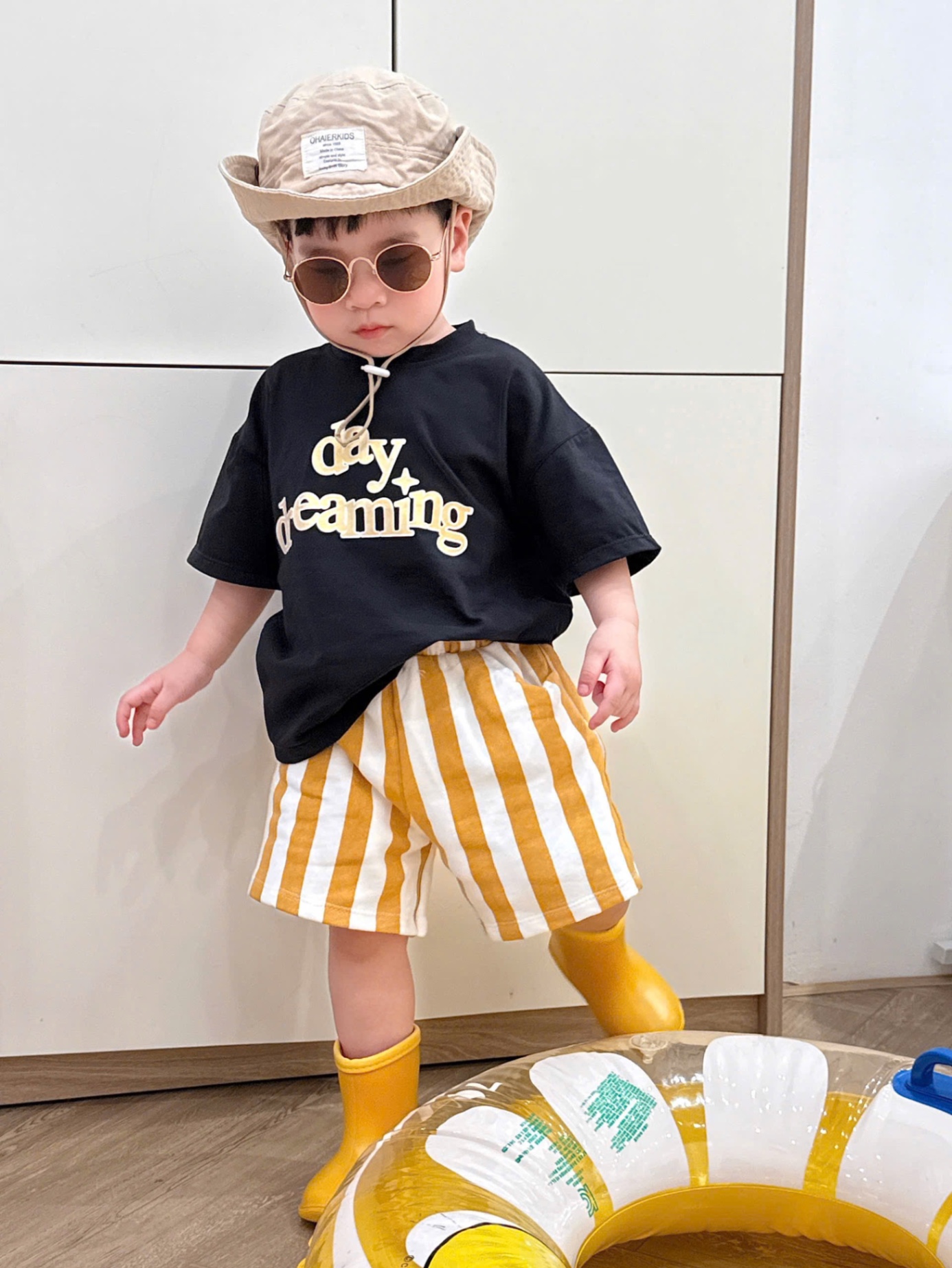 SET 2 BỘ ĐÙI HÌNH CÚN CHỮ DAY QUẦN KẺ